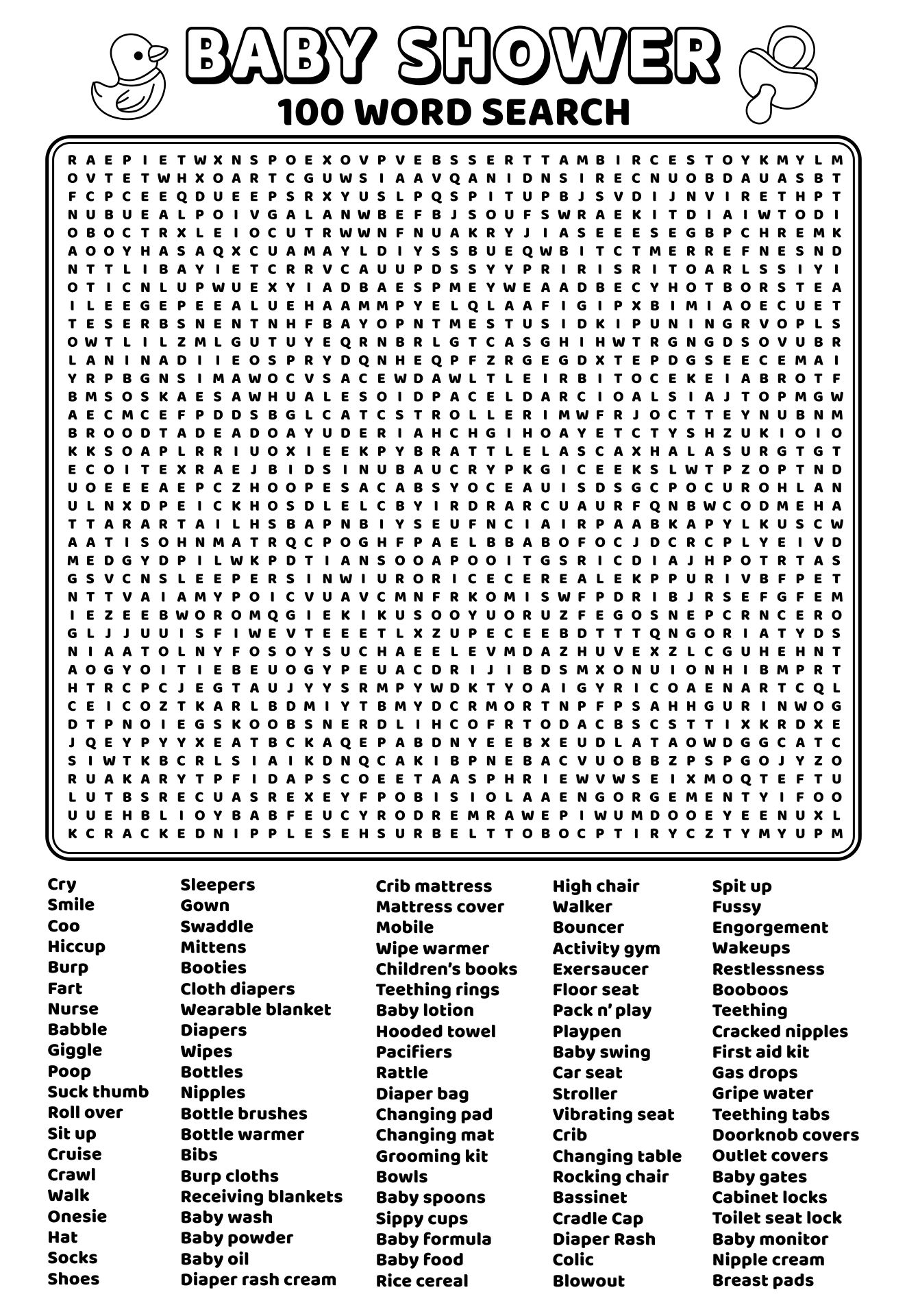 Printable Word Searches Hard