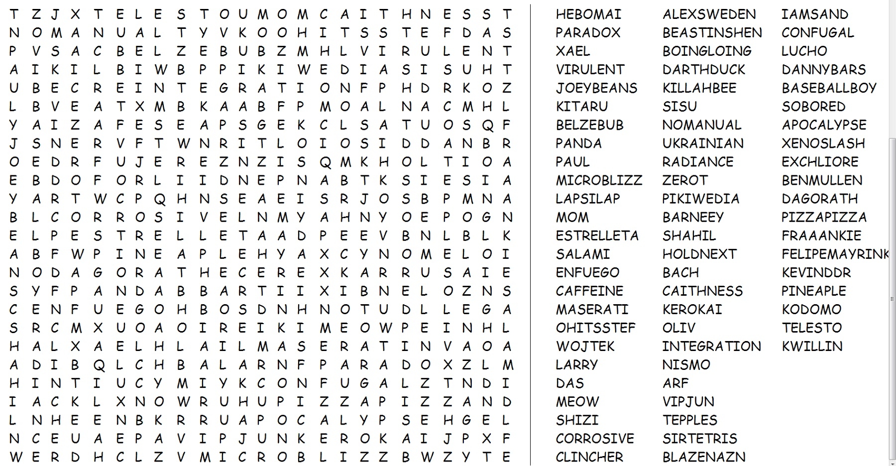 Jumbo Word Search Printable 101 Activity