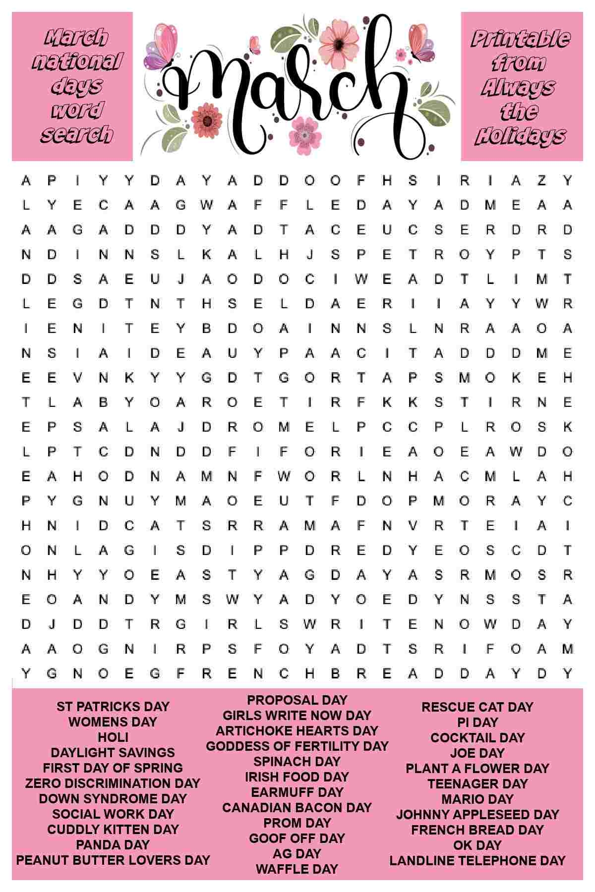 Free Search And Find Printables