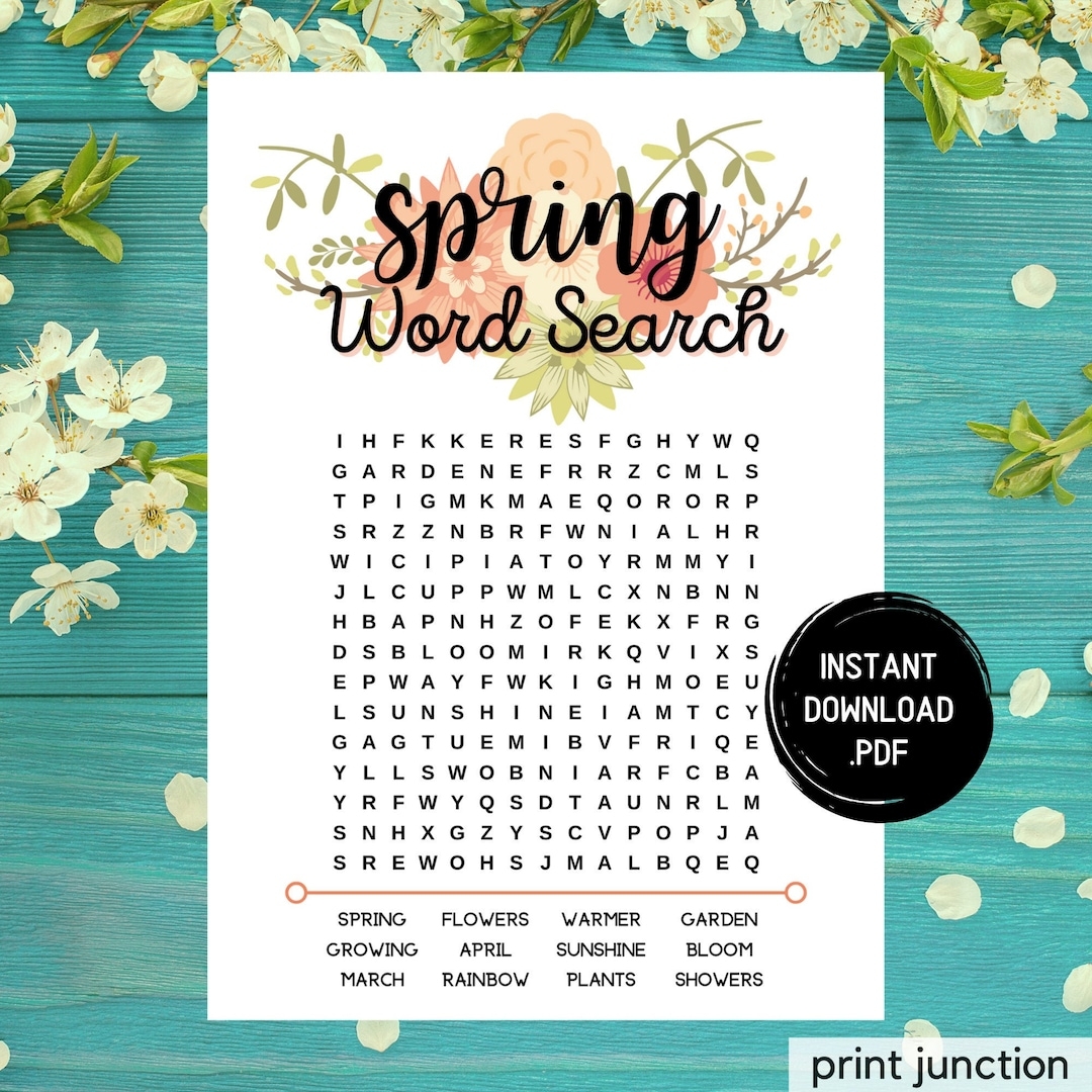 Spring Word Search Printable Springtime Games Spring Activities For Adults And Kids Fun Spring Games Easter Games Instant Download Etsy Australia Spring Word Search Printable Springtime Games Spring Activities For Adults And Kids Fun Spring Games Easter Games Instant Download Etsy Australia