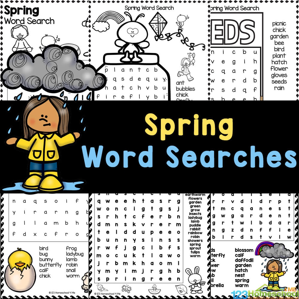 Spring Word Searches FREE Printable Spring Word Searches FREE Printable