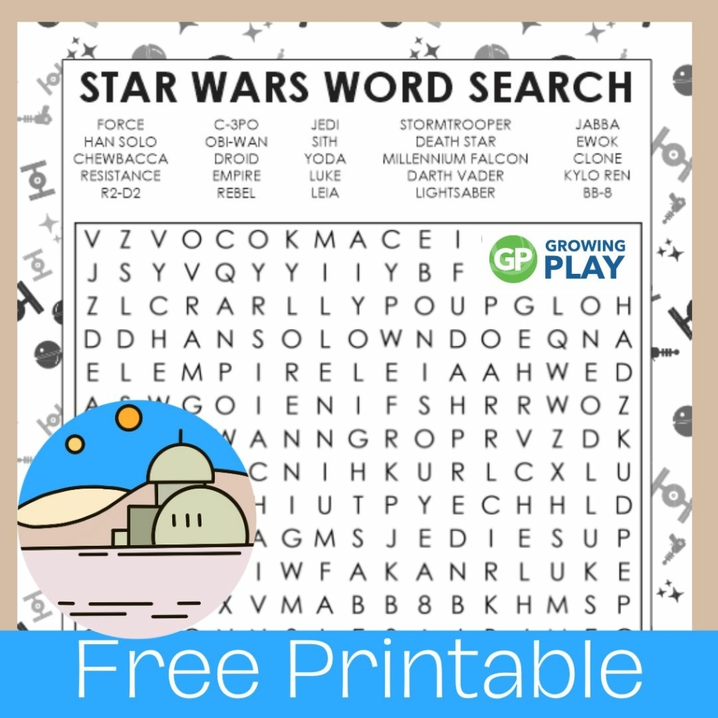 Star Wars Word Search Printable Growing Play Star Wars Word Search Printable Growing Play