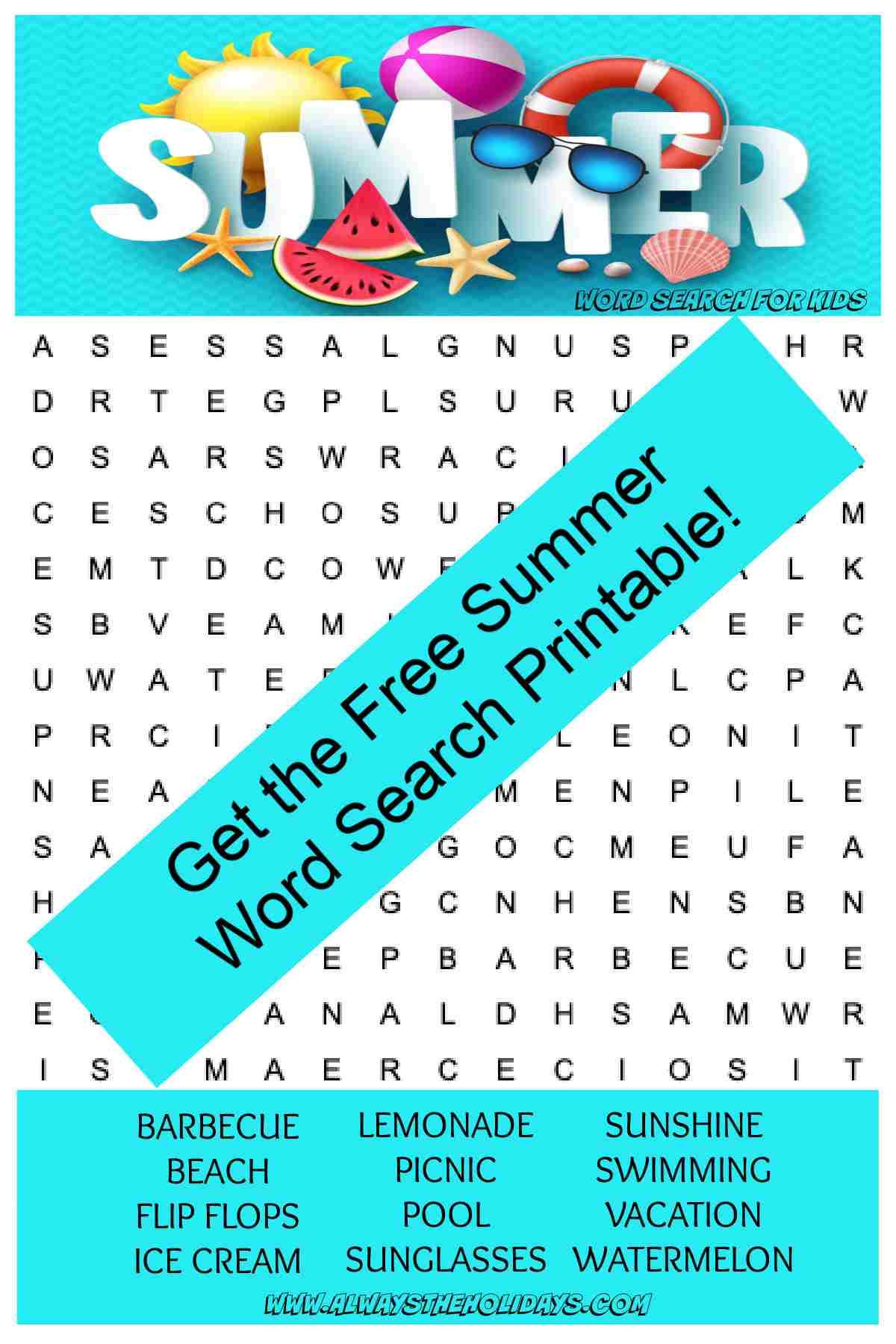 Summer Word Search Printable Free Word Search Answer Key Summer Word Search Printable Free Word Search Answer Key
