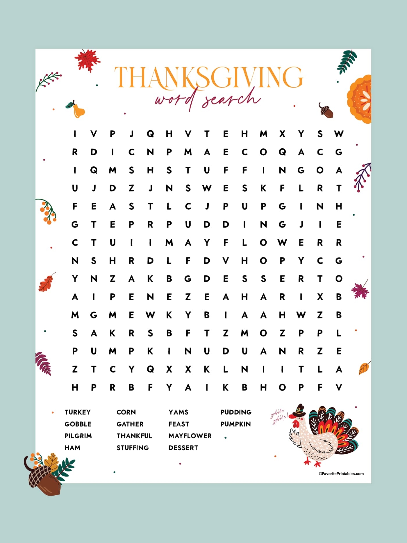 Thanksgiving Word Search Free Printable For Kids Favorite Printables Thanksgiving Word Search Free Printable For Kids Favorite Printables