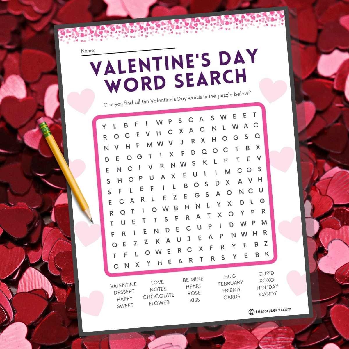 Free Printable Valentines Day Word Searches