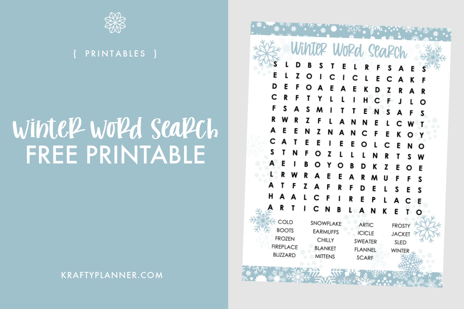 Free Winter Word Search Printable Free Winter Word Search Printable
