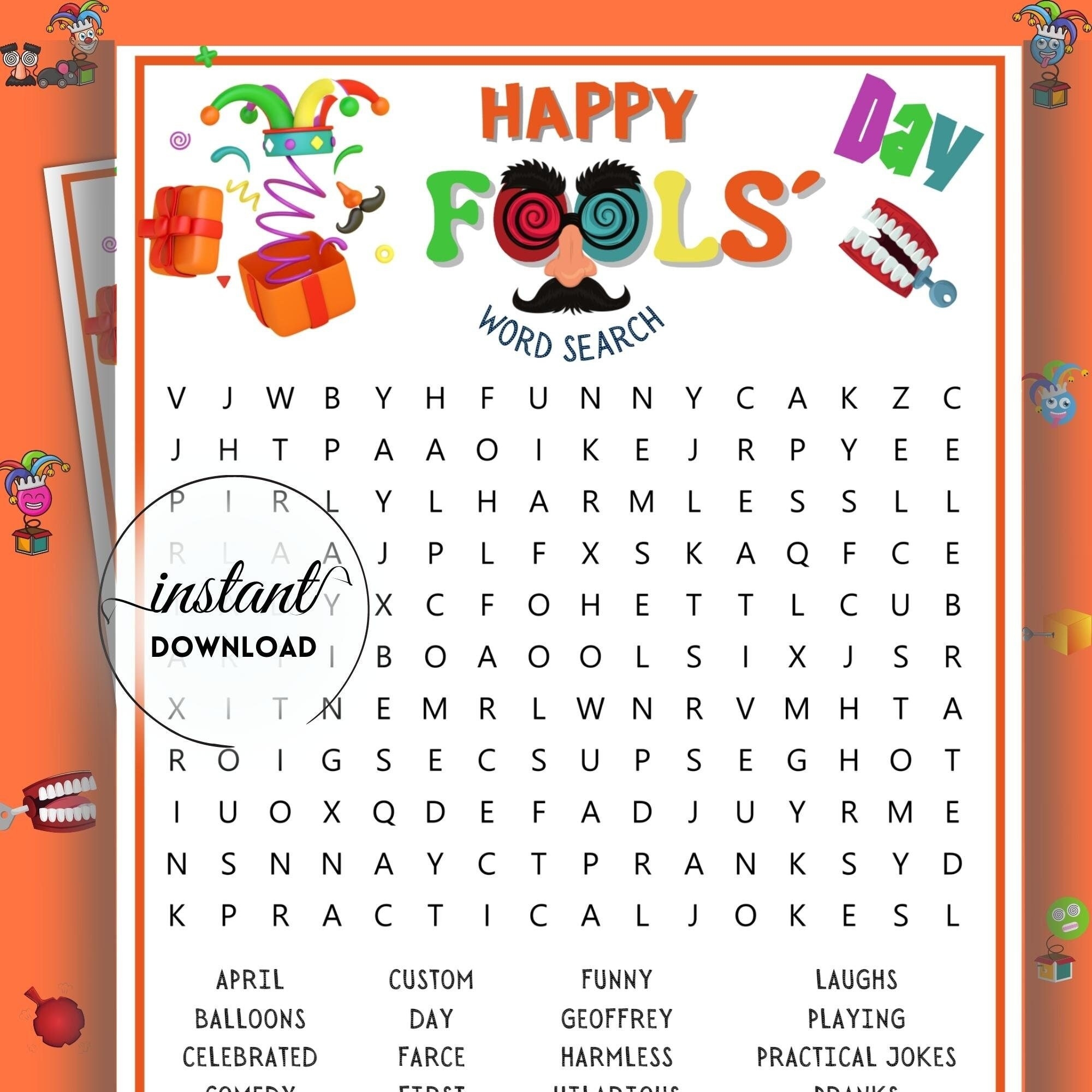 Word Search Printable Happy Fools Day Word Search Game April Fools Day Pranks Word Search April Fools Day Printable Spring Word Search Etsy Word Search Printable Happy Fools Day Word Search Game April Fools Day Pranks Word Search April Fools Day Printable Spring Word Search Etsy