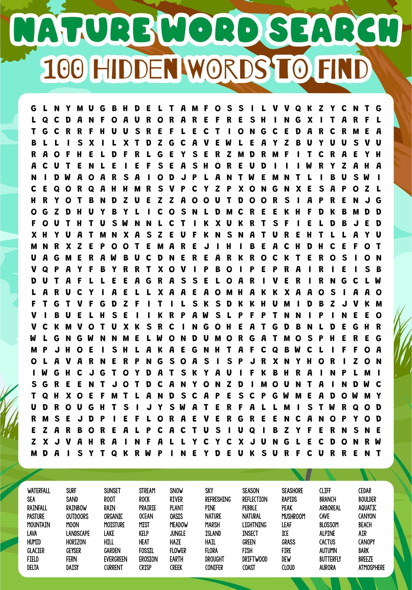 100 Word Word Searches 20 Free PDF Printables Printablee