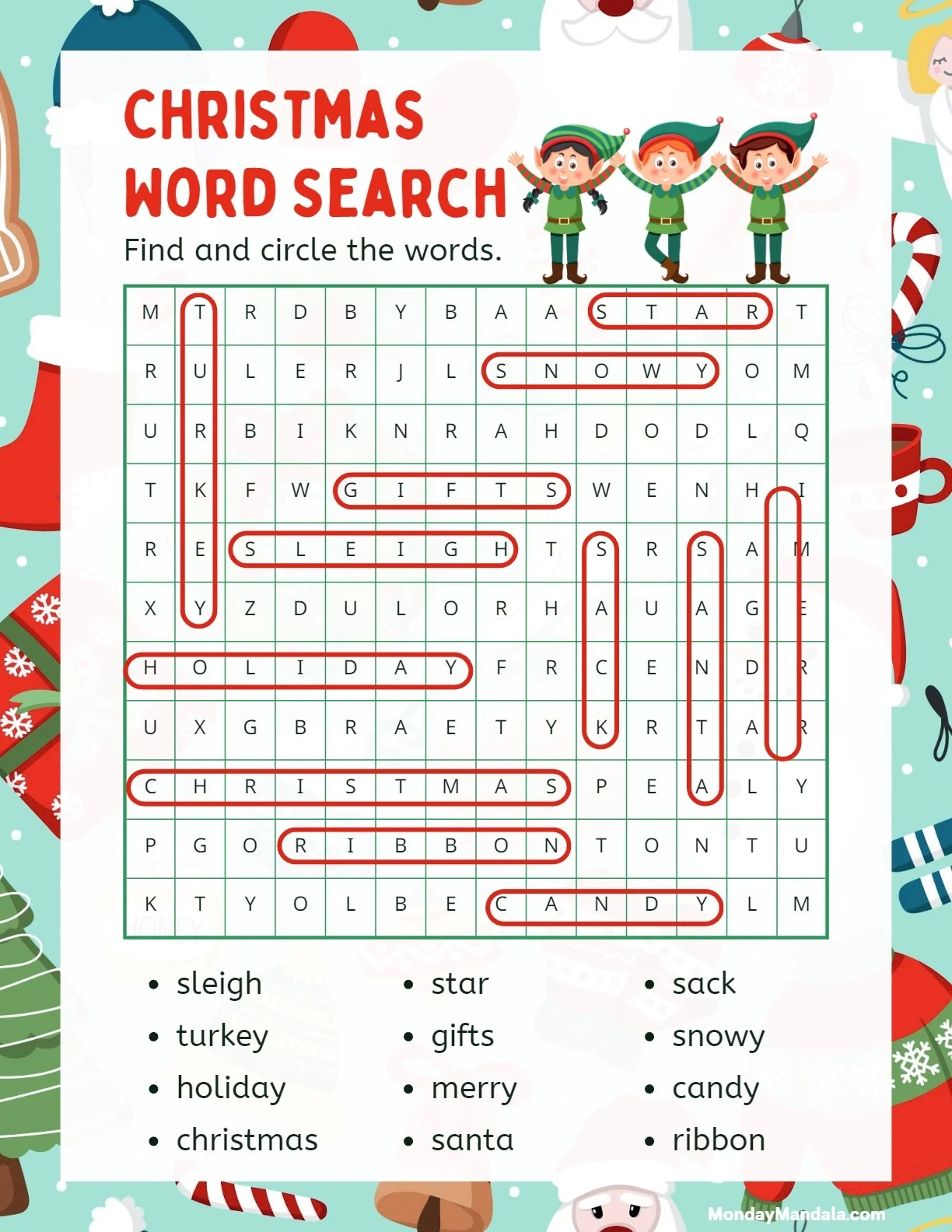 18 Christmas Word Searches Free PDF Printables 