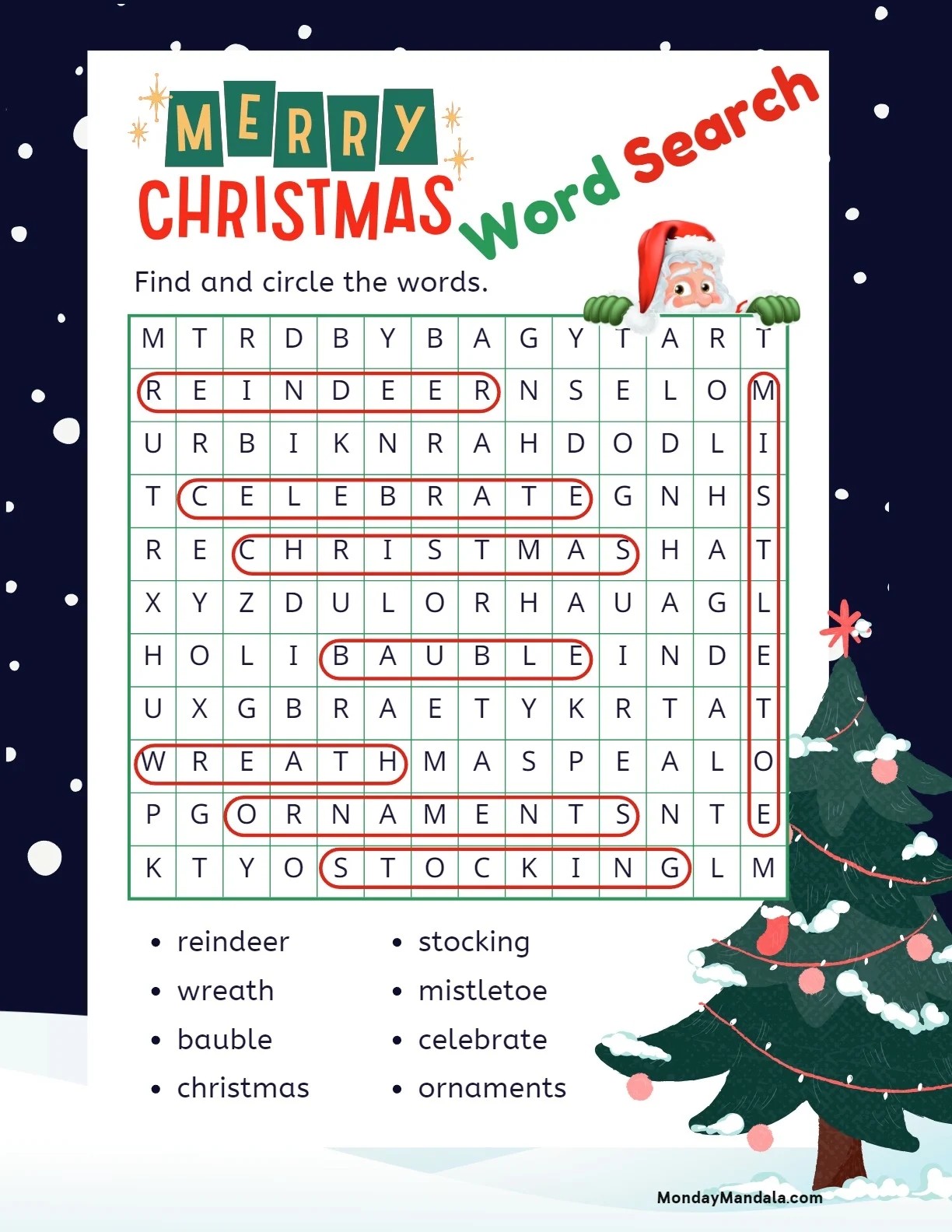18 Christmas Word Searches Free PDF Printables 