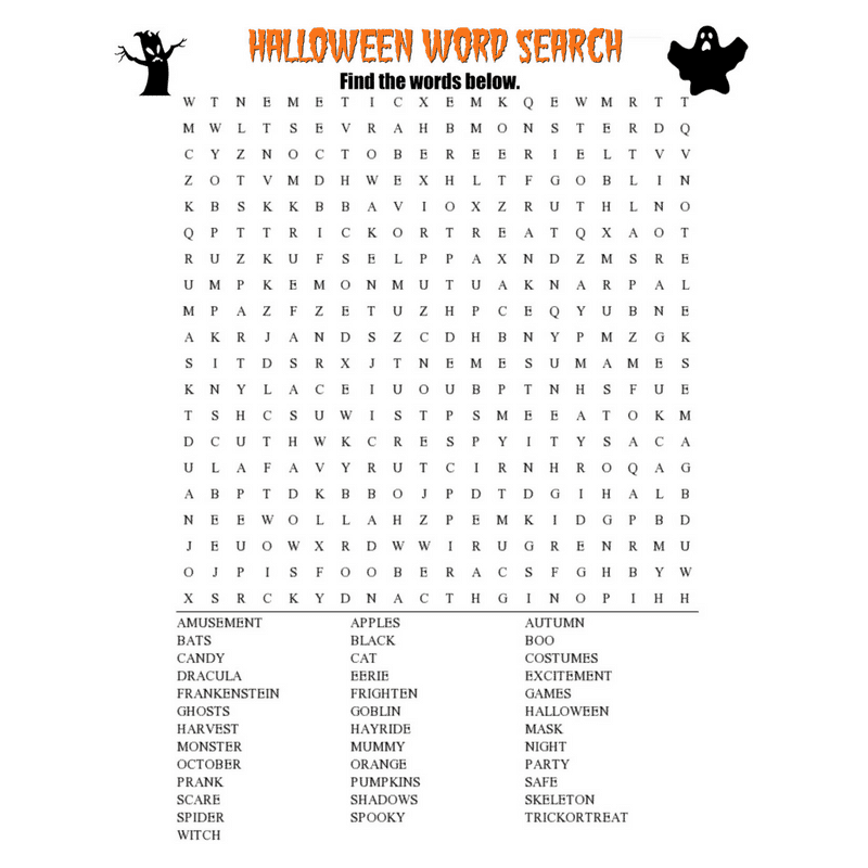 25 FREE Printable Word Searches