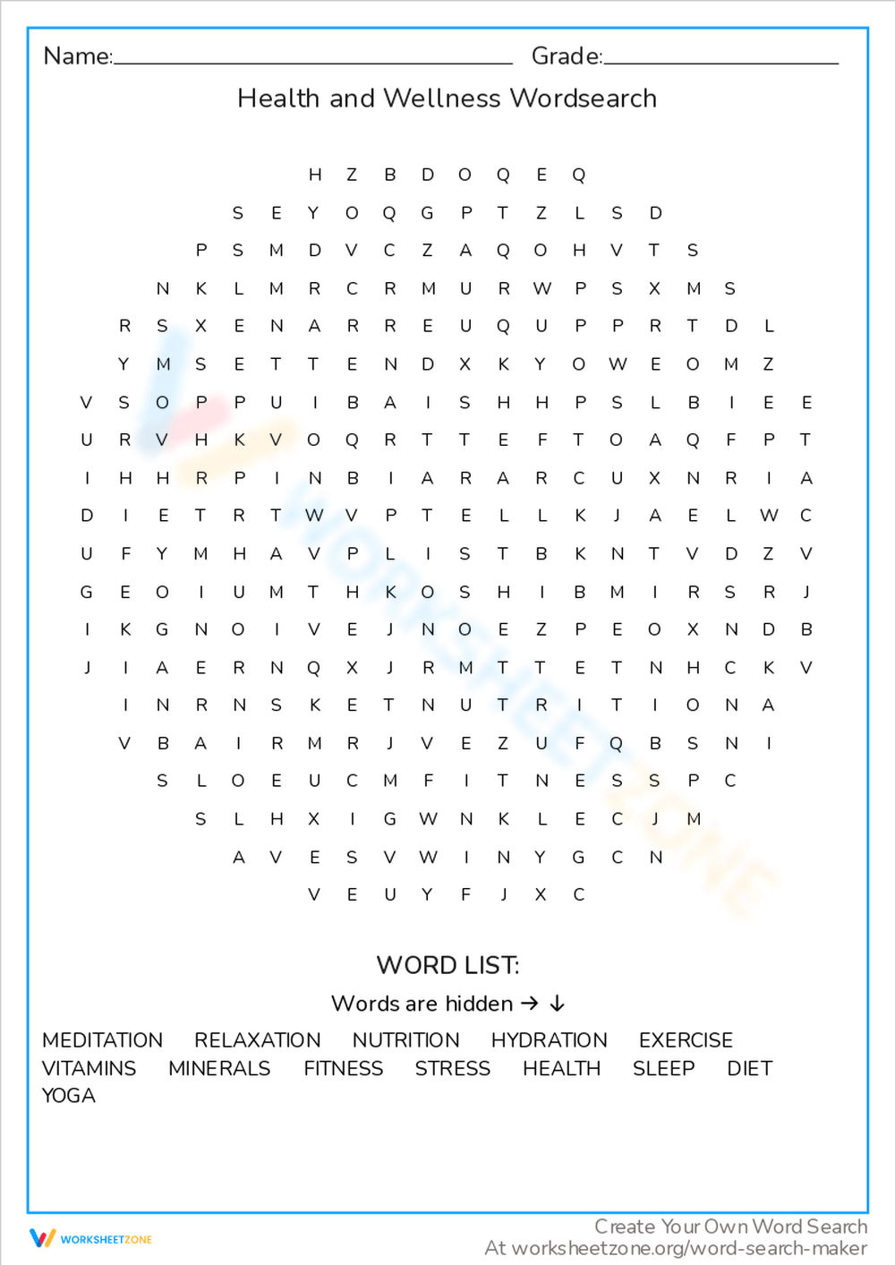 4th Grade Word Search