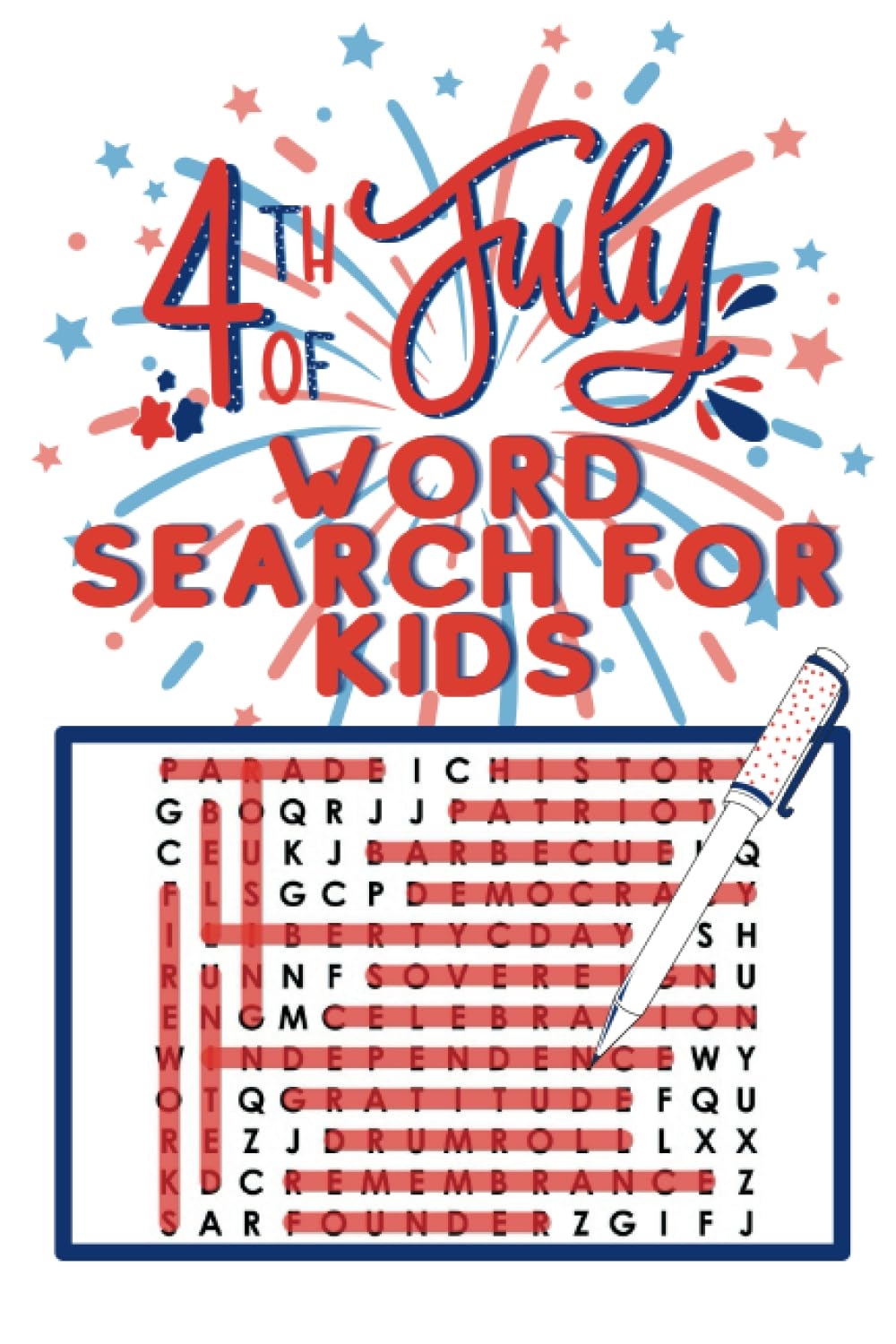 4th Of July Word Search For Kids Word Search Puzzle Books Dunstamac Independant Publisher Grimsby