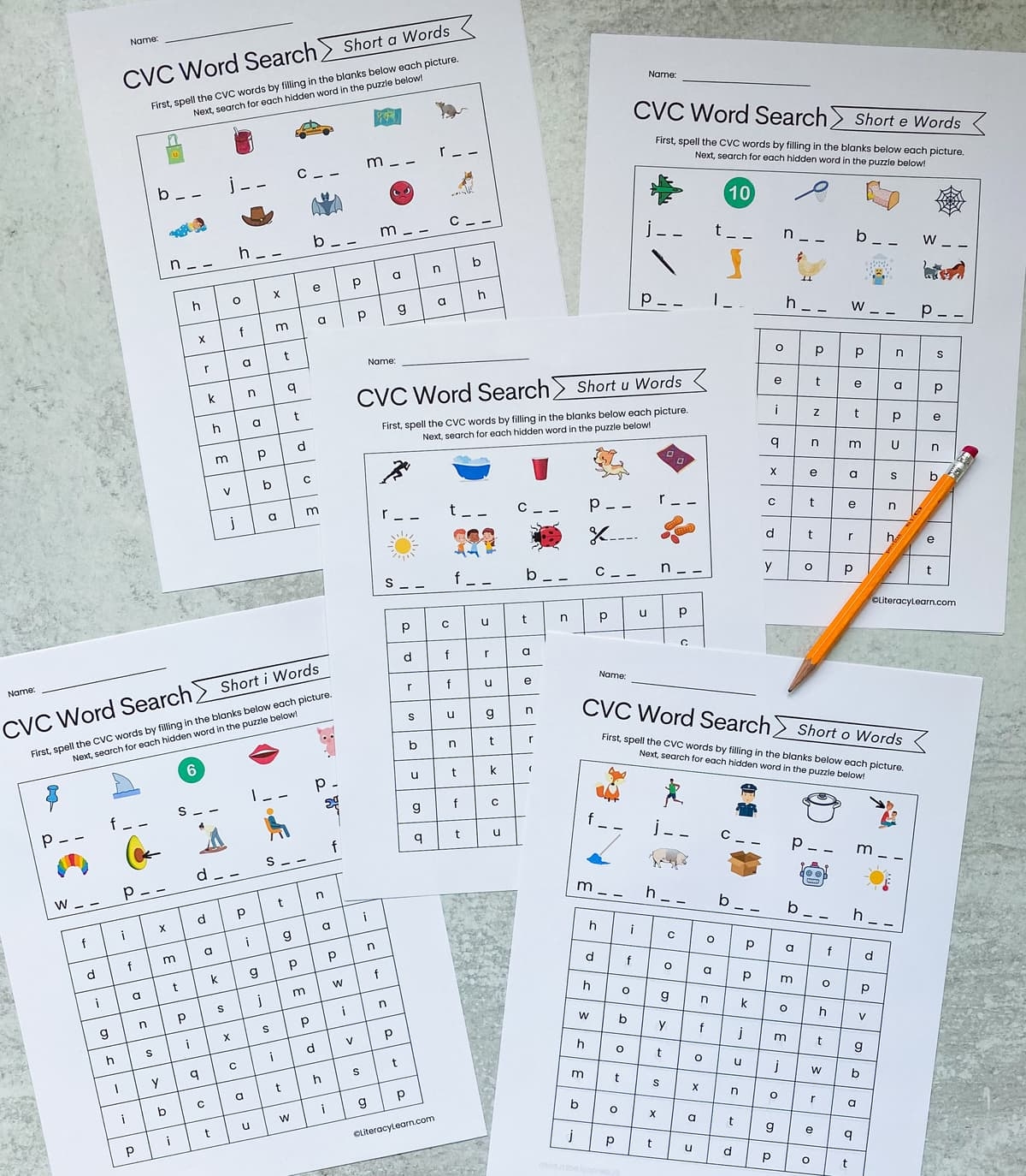 Cvc Word Search Free Printable