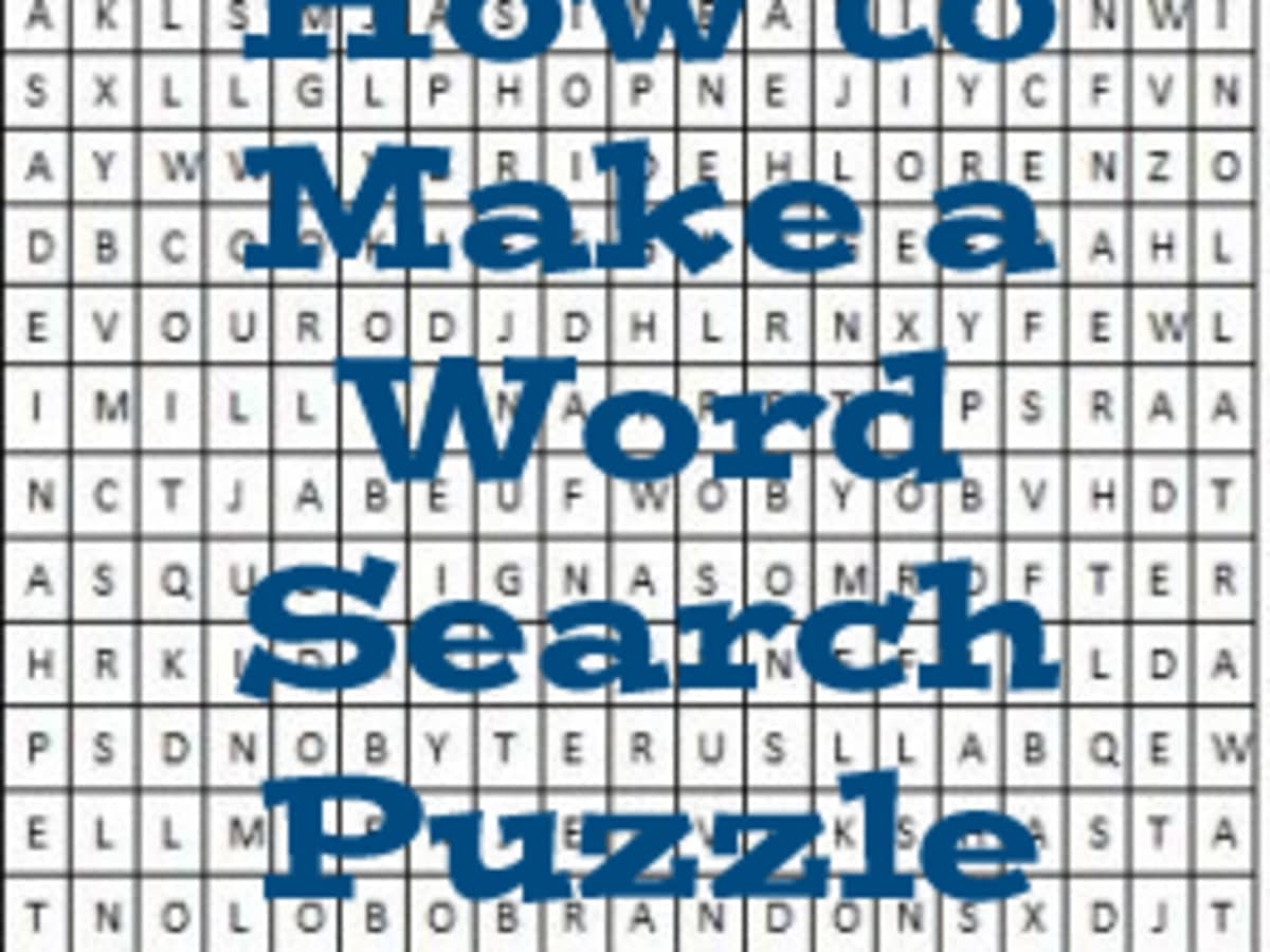 5 Easy Steps To Create Your Own Word Search Puzzle HubPages