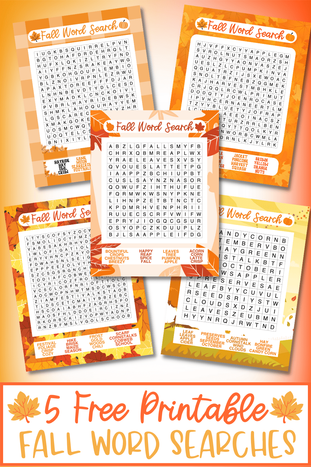 Fall Word Search Free Printable Pdf Fall Word Search Free Printable Pdf