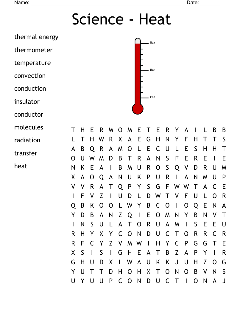 6th Grade Science Word Search WordMint