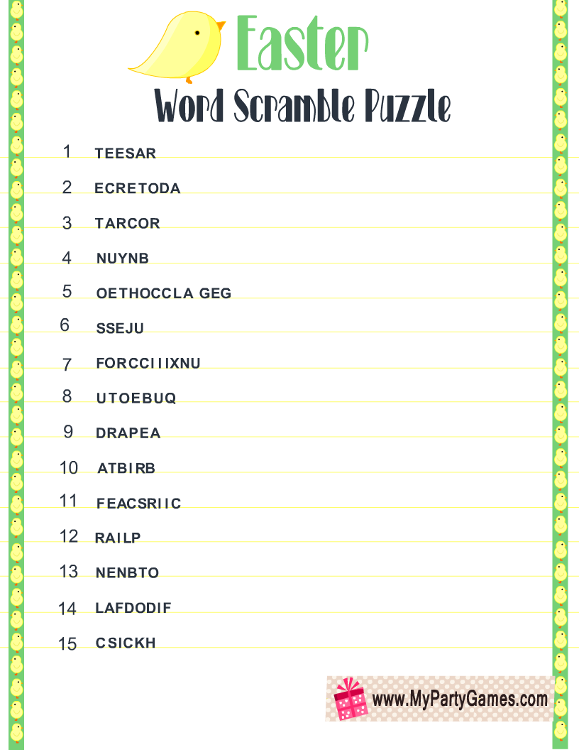 Free Printable Religious Easter Word Search