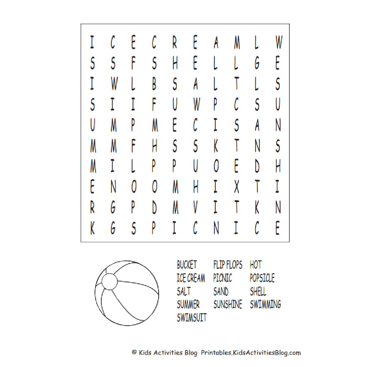 8 Fun Free Printable Beach Word Search Puzzles For Kids Kids Activities Blog