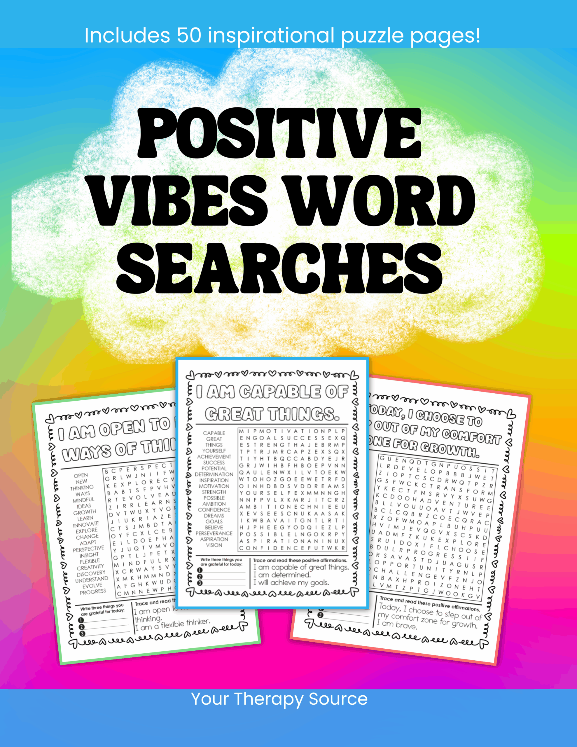April Positive Word Search