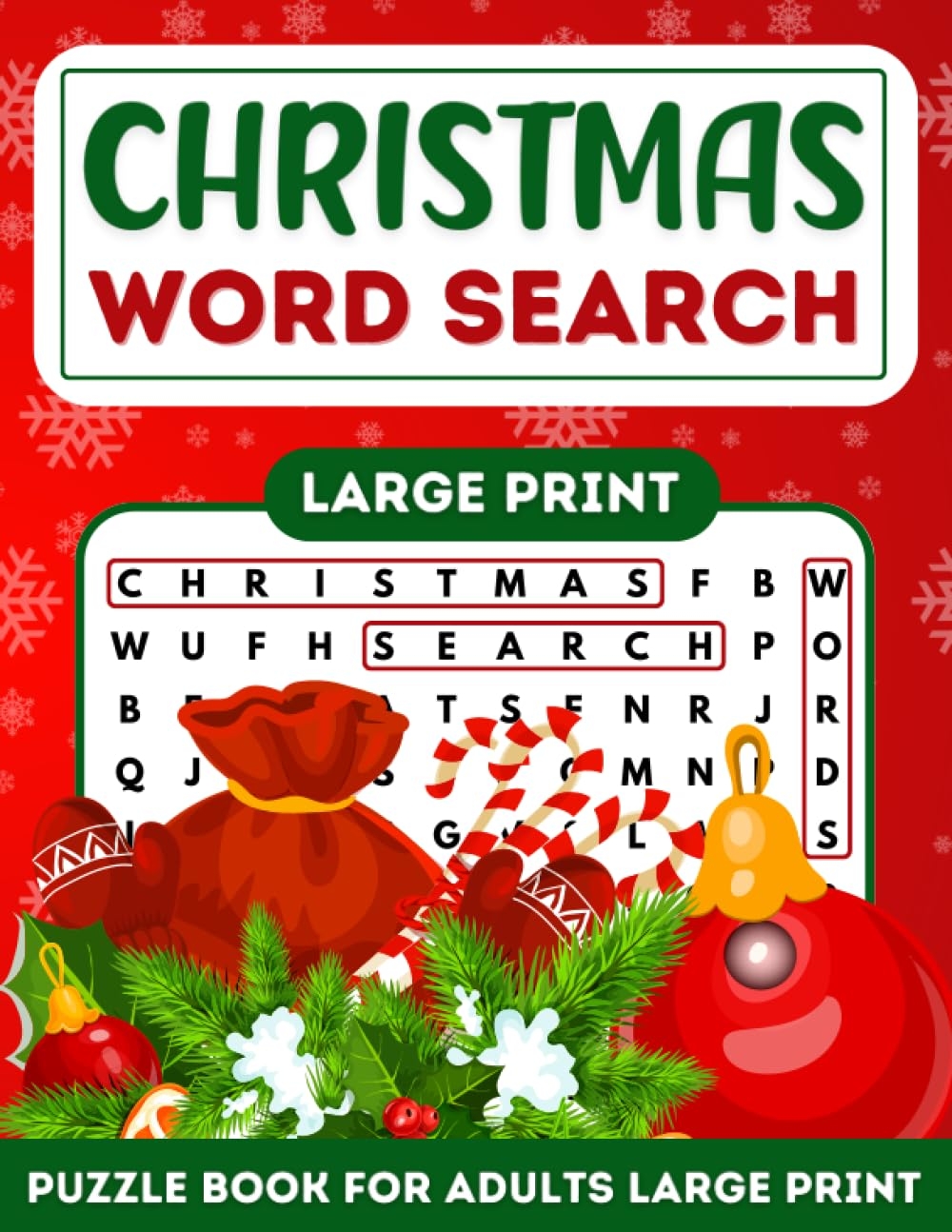 Amazon Christmas Word Search Puzzle Book For Adults Large Print Relaxing Winter Word Find With Solutions Exercise Your Brain With 3 Difficulty Levels And Seniors Coloring Pages And