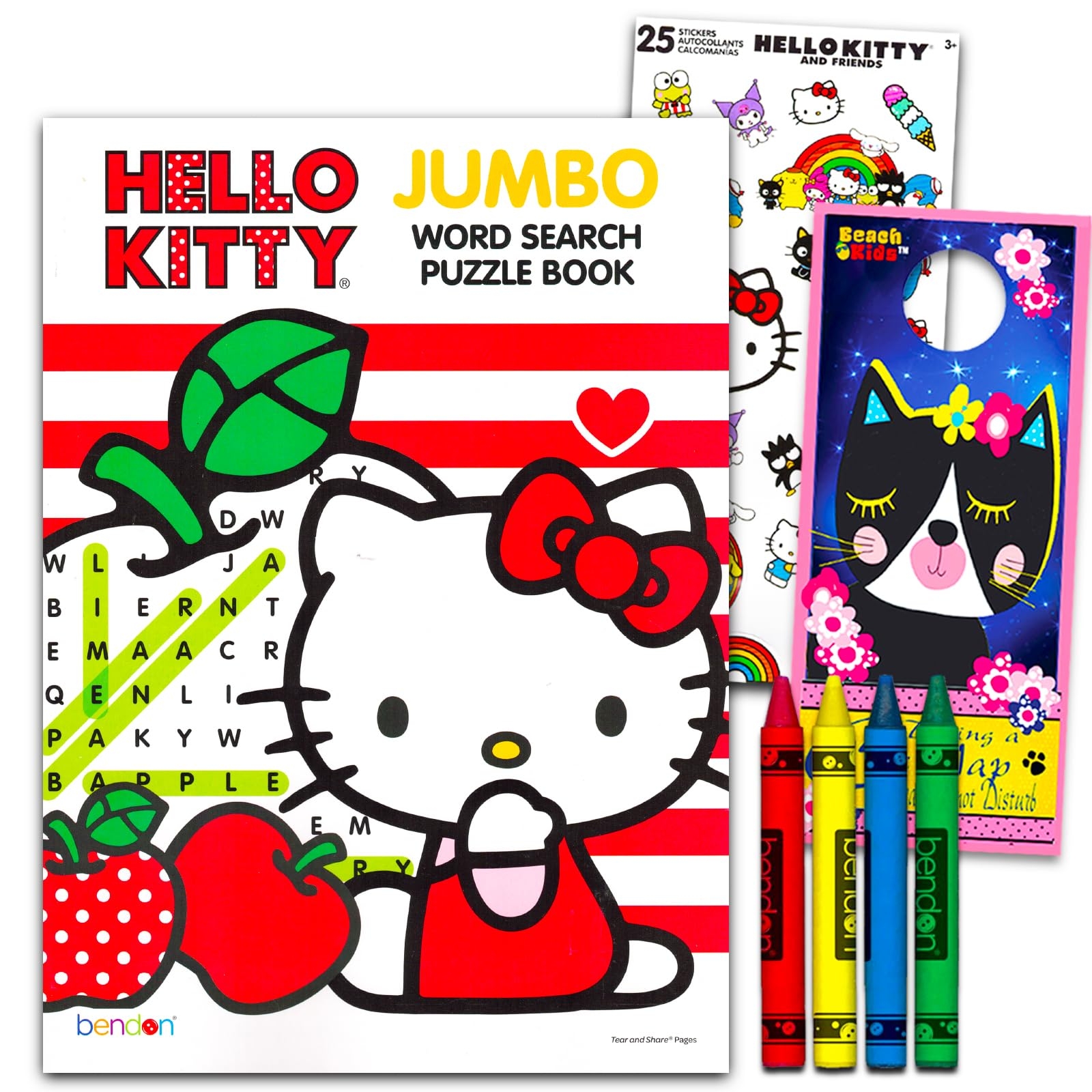 Amazon Hello Kitty Word Search Puzzle Book Set For Kids Bundle With Hello Kitty Activity Books With Word Find Puzzles Stickers Crayons More 
