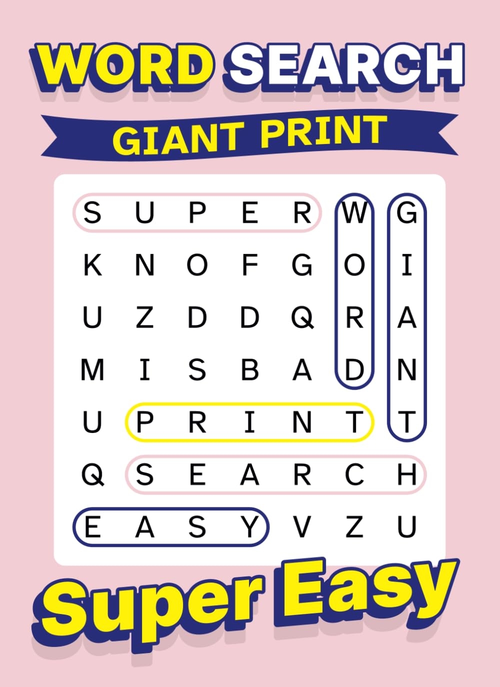 Amazon Word Search Giant Print Super Easy Jumbo Font Wordsearch Puzzle Book For Seniors Elderly Very Simple Large Format 9798859897032 Edgehill Clarence Books