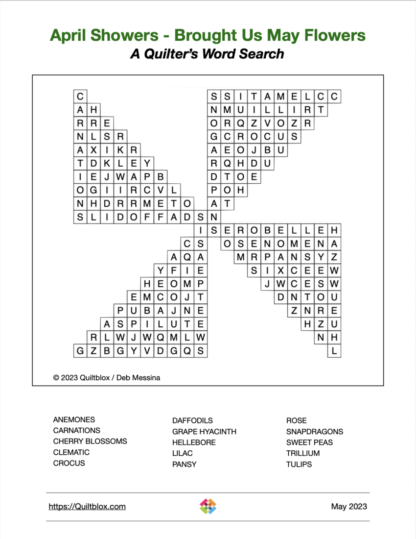 April Showers Word Search Printable