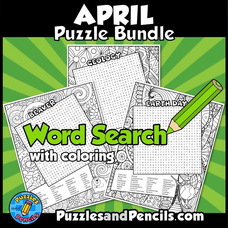 April Word Search Free