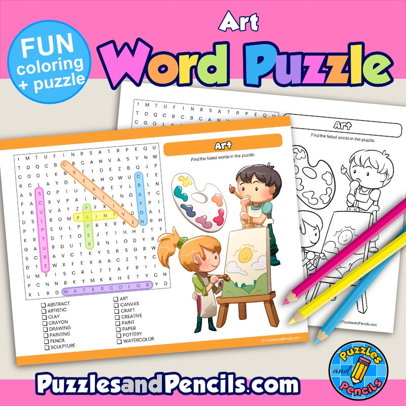 Art Word Search Puzzle Activity Page Wordsearch Made By Teachers