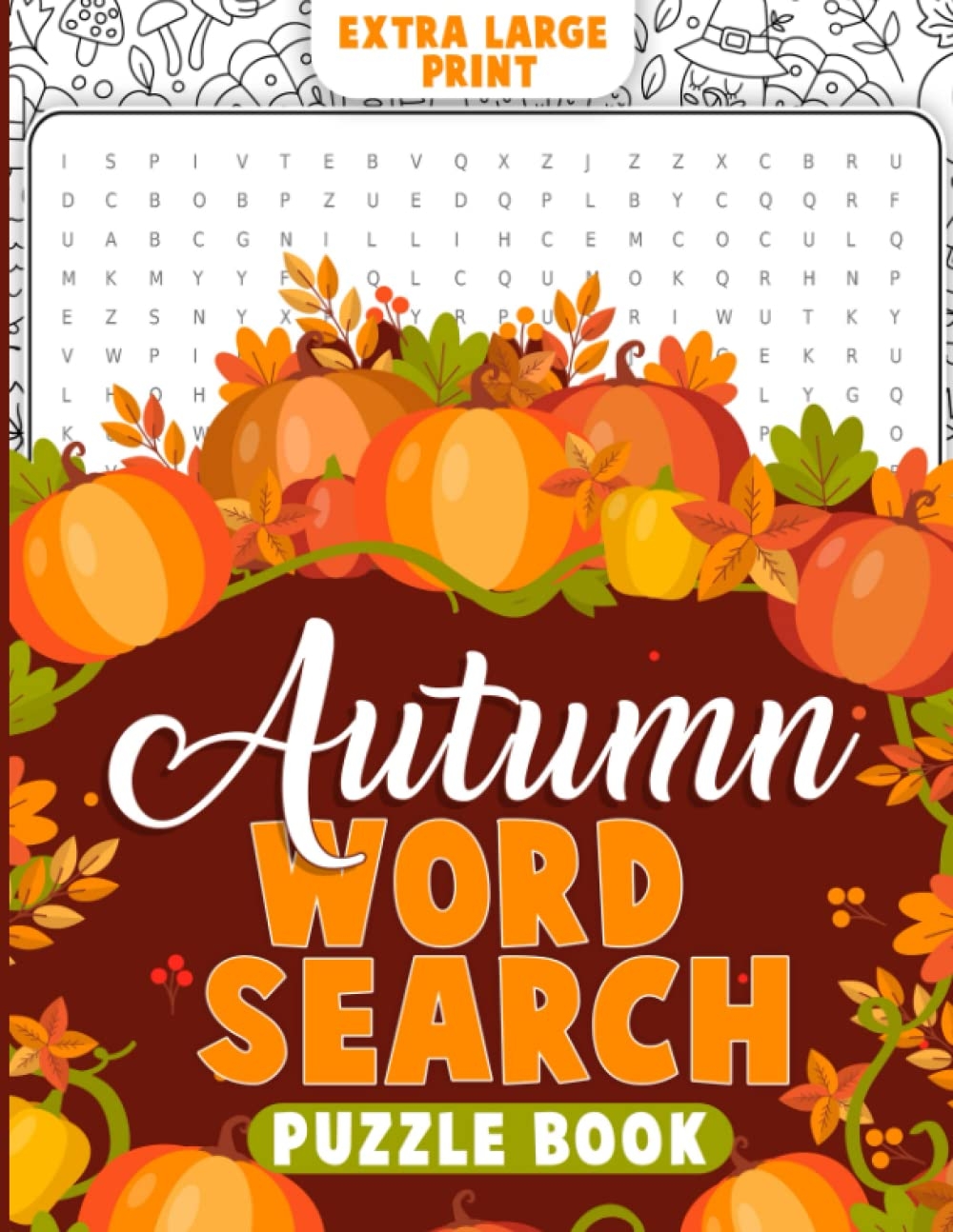 Fall Word Search Printable Large Print