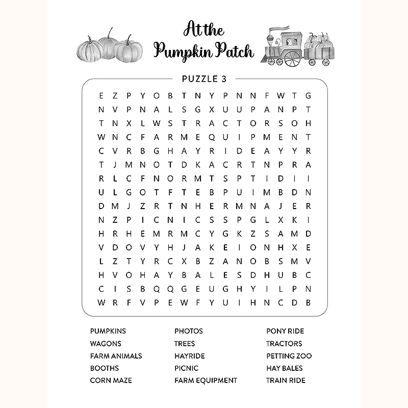 Autumn Word Search Puzzle