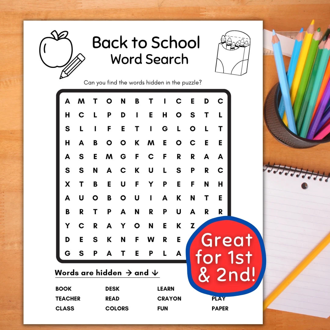 Word Search For School