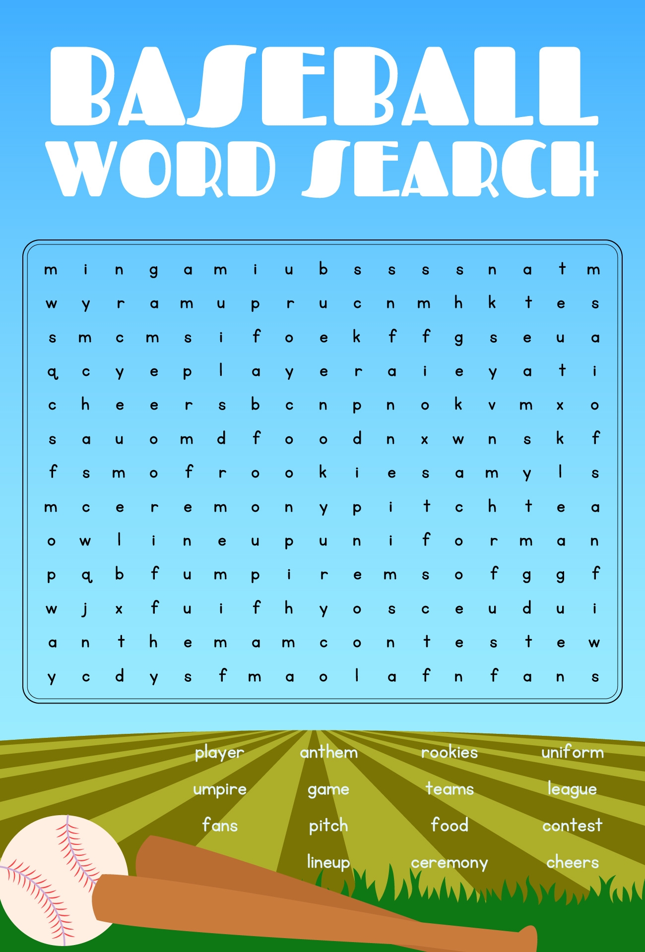Baseball Word Searches 11 Free PDF Printables Printablee