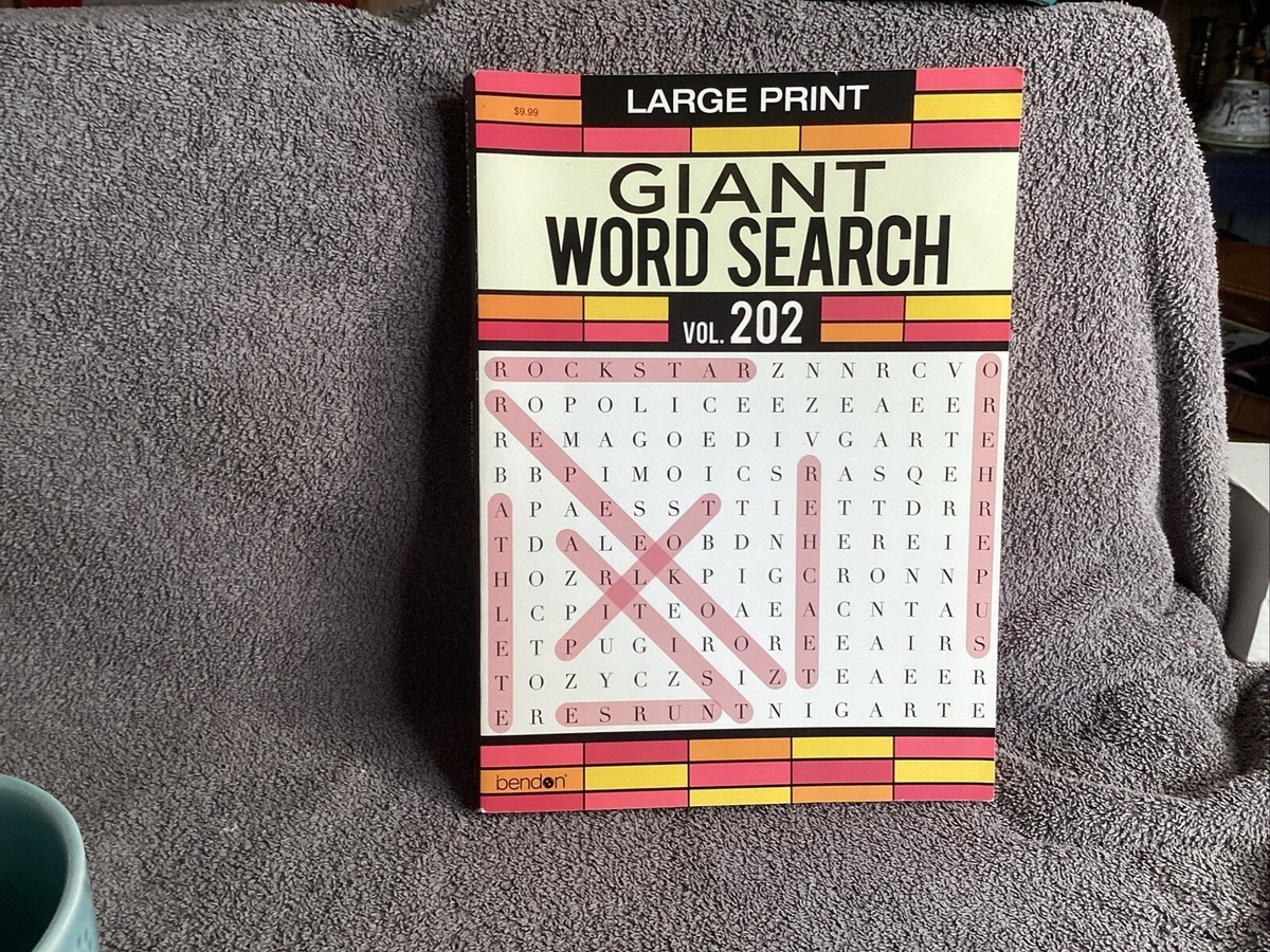 Bendon GIANT Print Word Search Volume 202 229 Puzzles W Solutions EBay