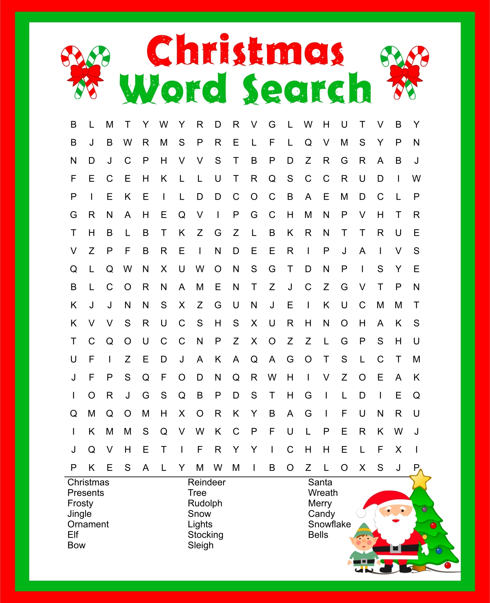 Big Christmas Word Searches 15 Free PDF Printables Printablee