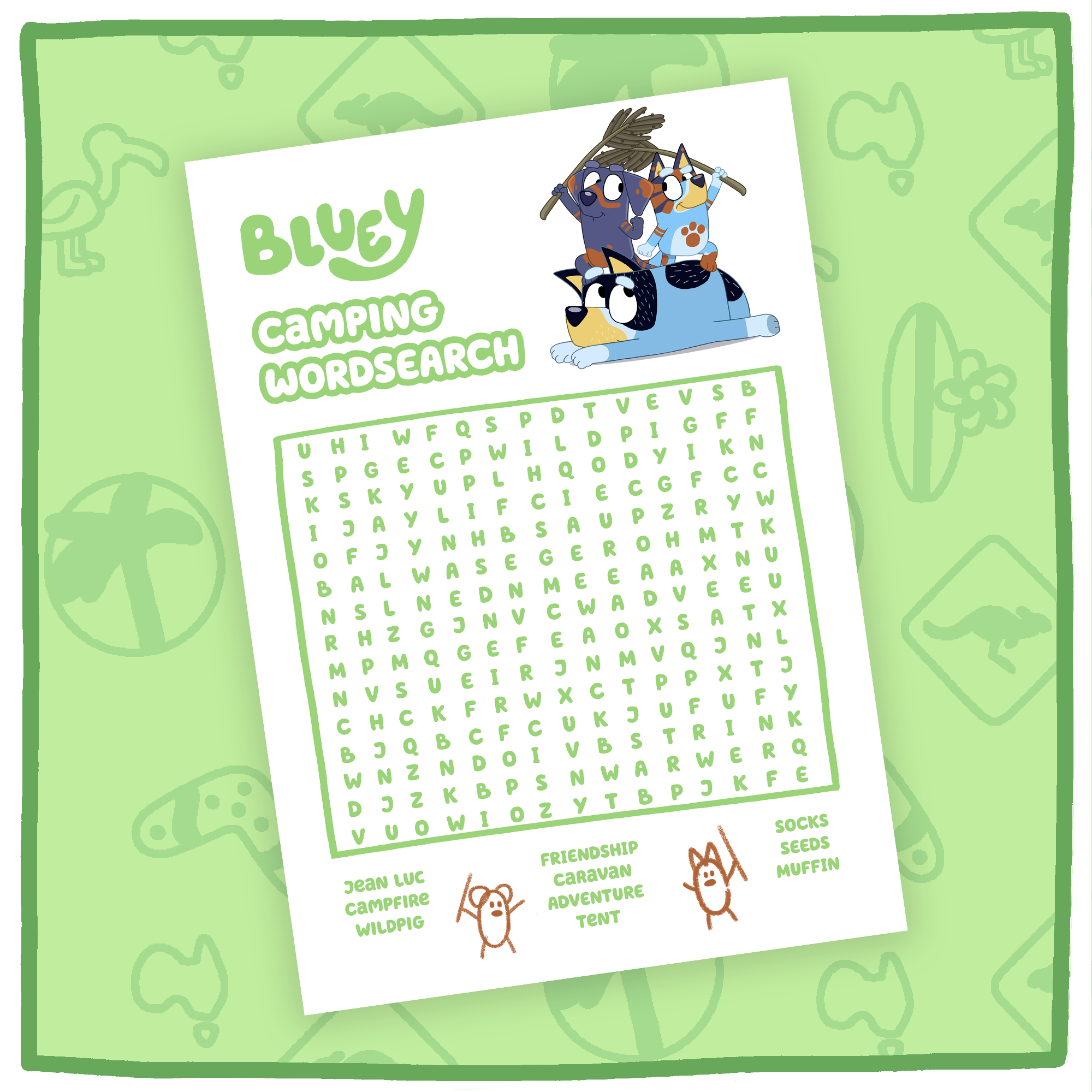 Bluey Family Trip Word Searches Bluey Official Website