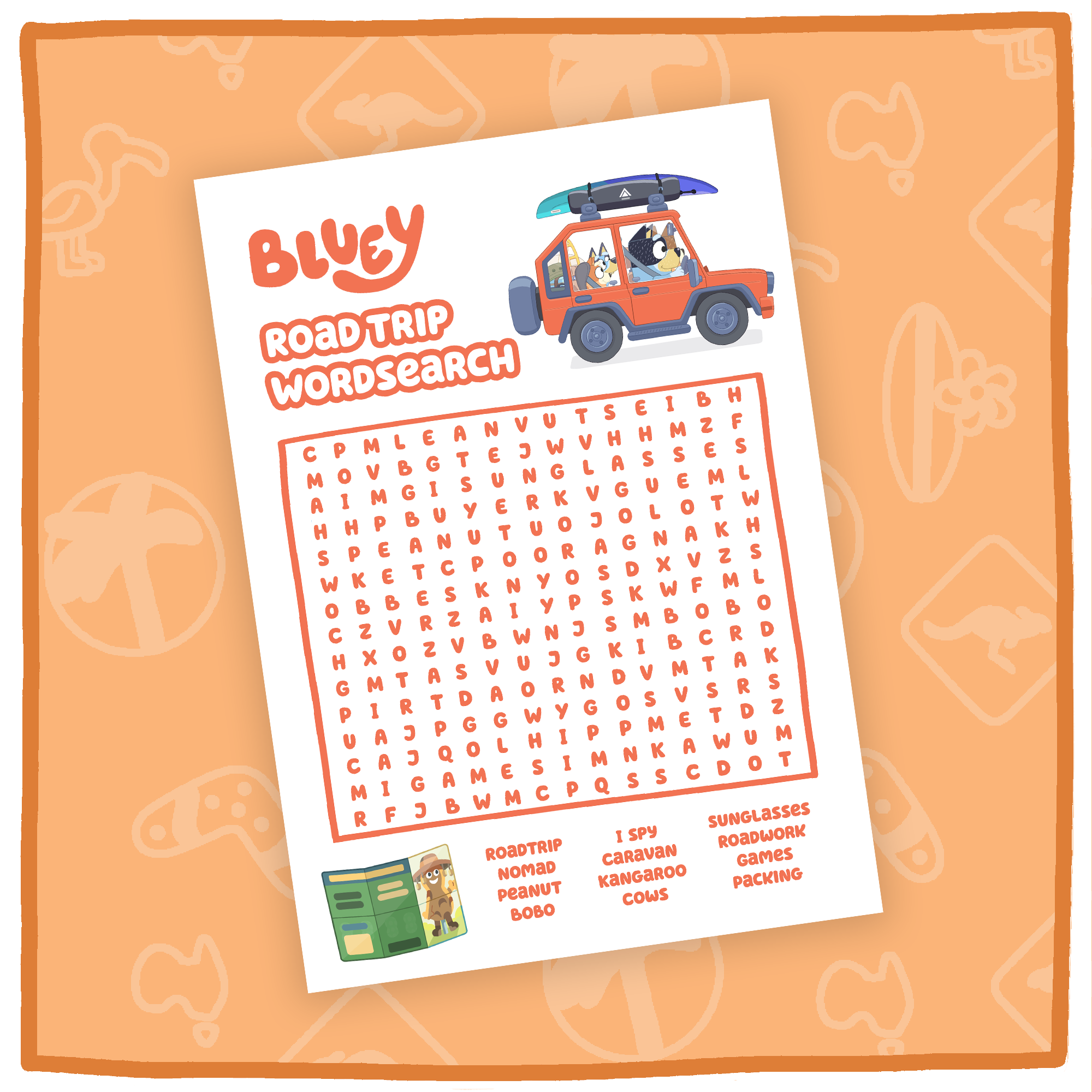 Bluey Family Trip Word Searches Bluey Official Website