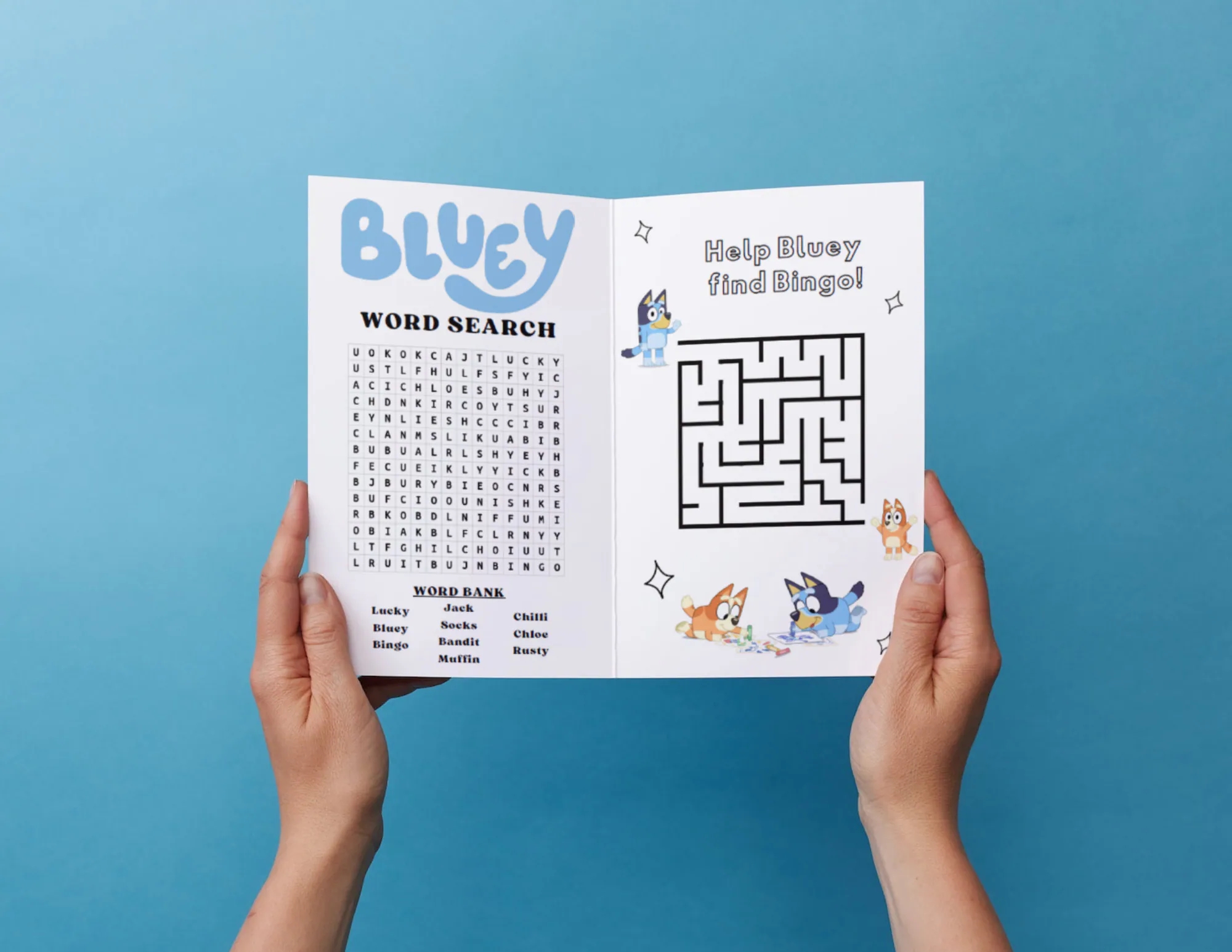 Bluey s Digital Coloring Book Bluey s Personalized Coloring Book Digital Coloring Favors Bluey s Party Favors Custom Etsy