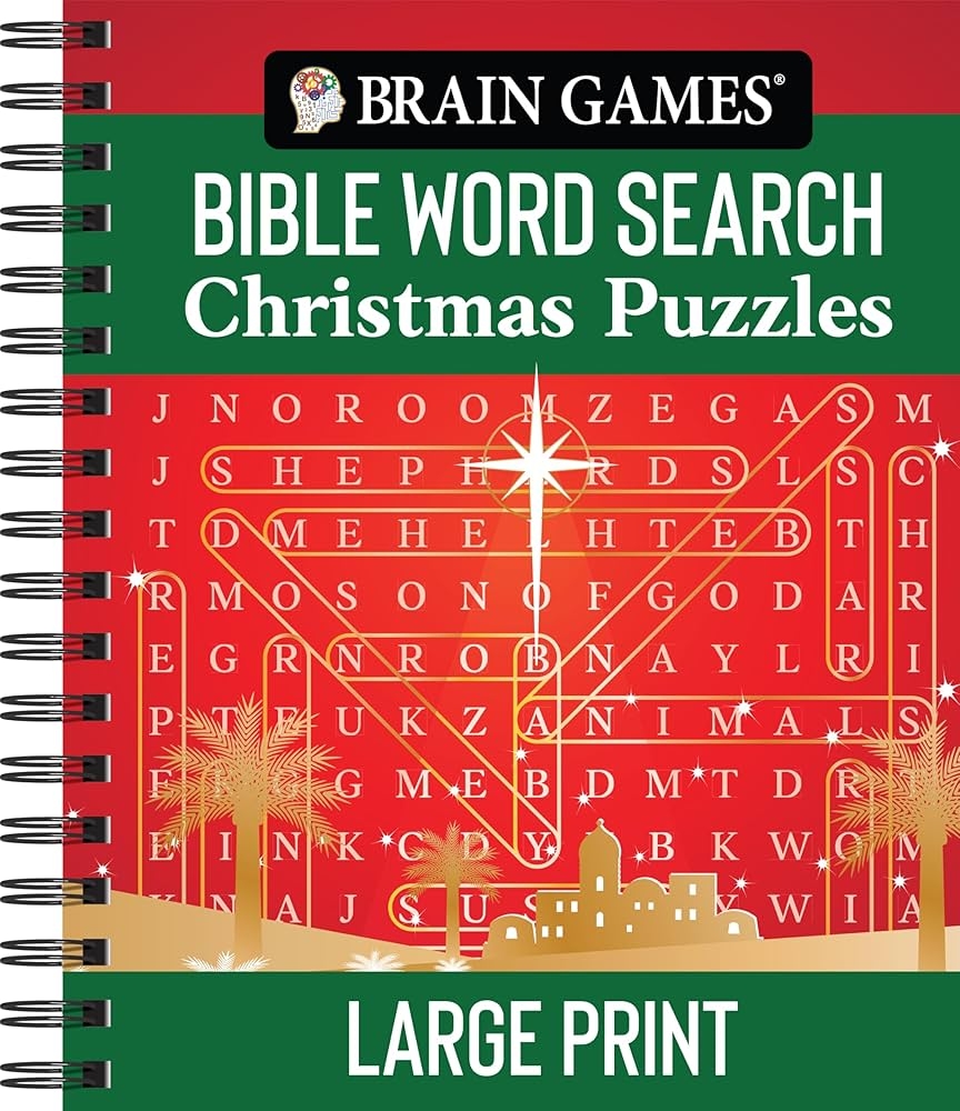 Brain Games Bible Word Search Christmas Puzzles Large Print Publications International Ltd Brain Games 9781639381975 Amazon Books