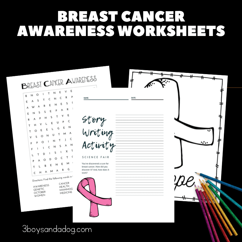 Breast Cancer Awareness Worksheets For Students Breast Cancer Awareness Worksheets For Students