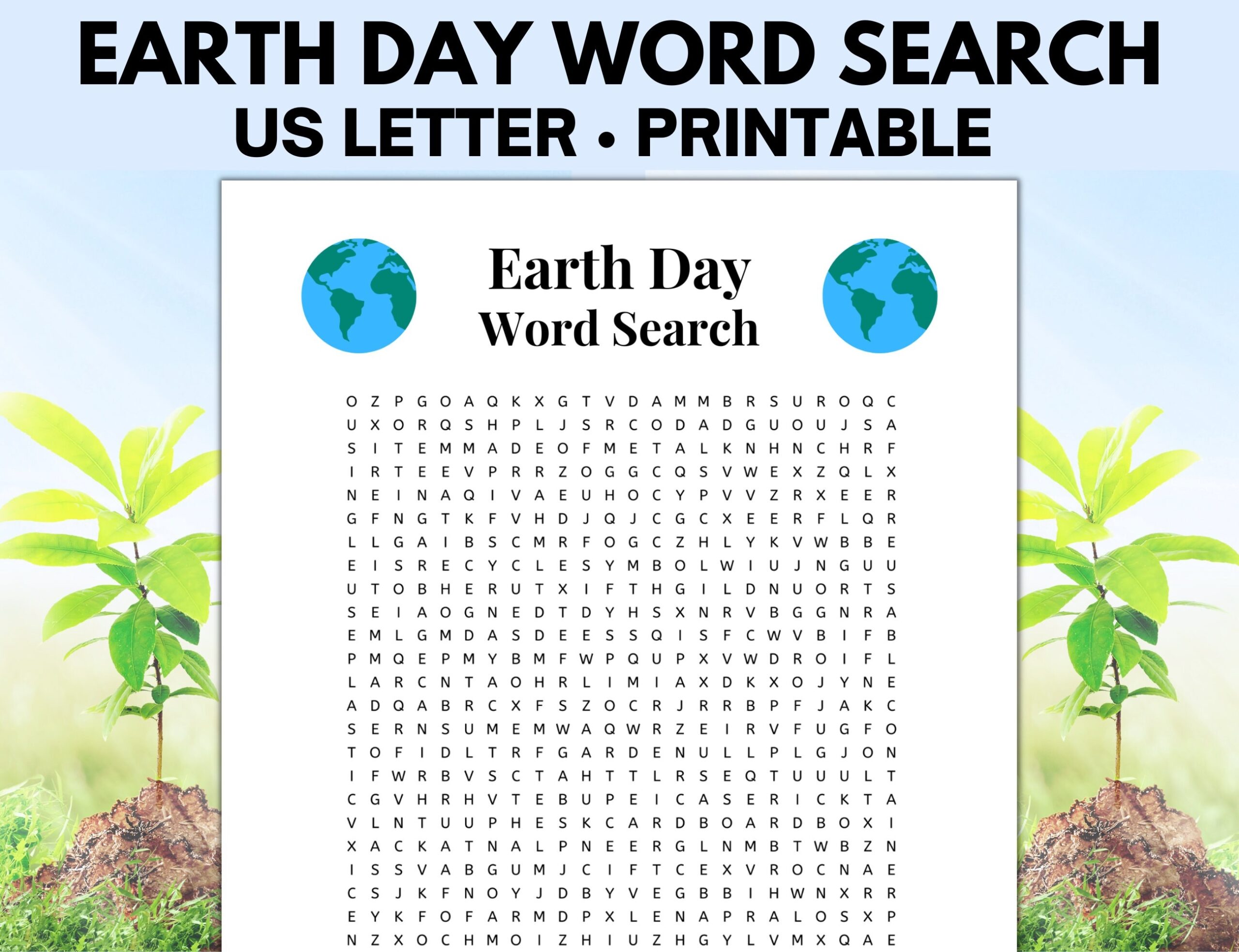 Buy Earth Day Word Search Puzzle Earth Day Printable Earth Day Activities And Games Online In India Etsy