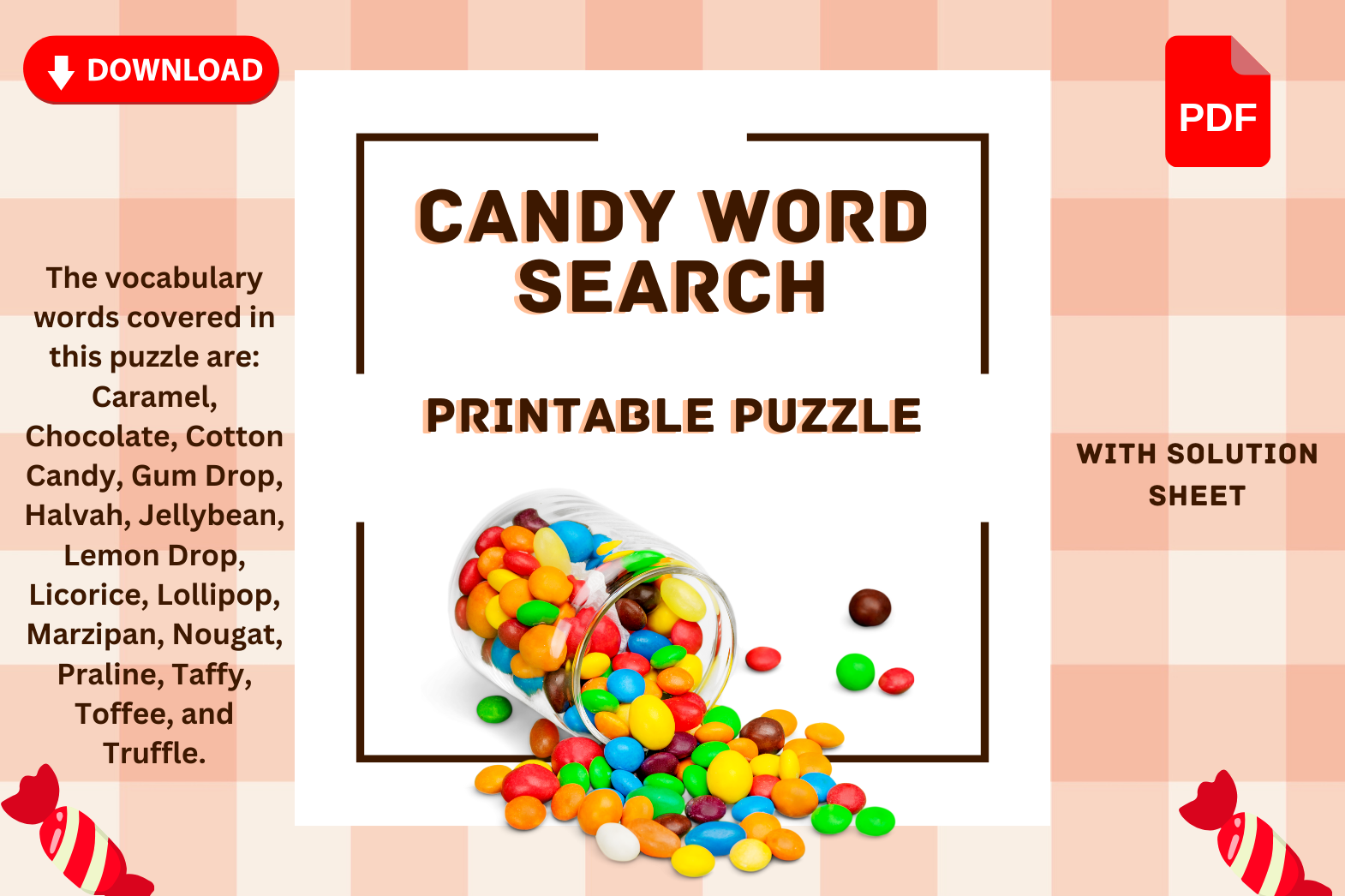 Buy High quality Stock Photo Graphics Fonts U0026 Design Templates Candy Word Search Printable Puzzles