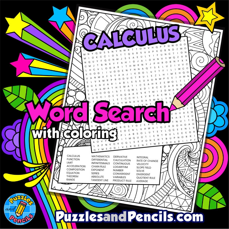 Word Search For Math