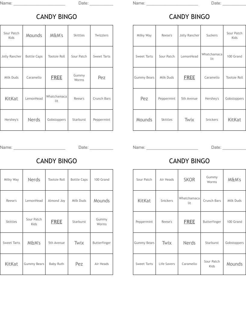 Candy Word Search WordMint