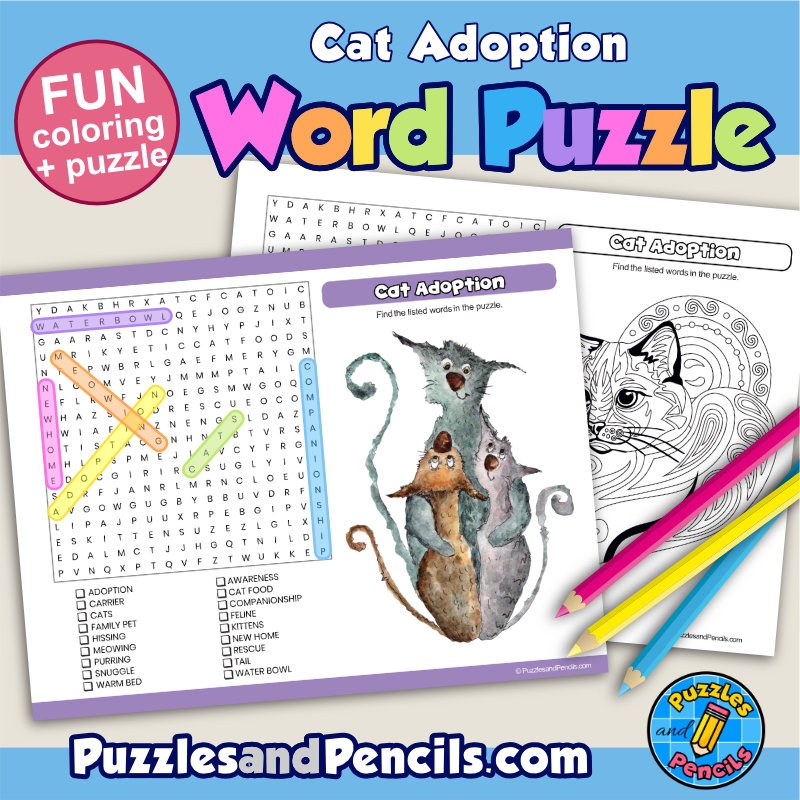 A Cat Word Search A Cat Word Search