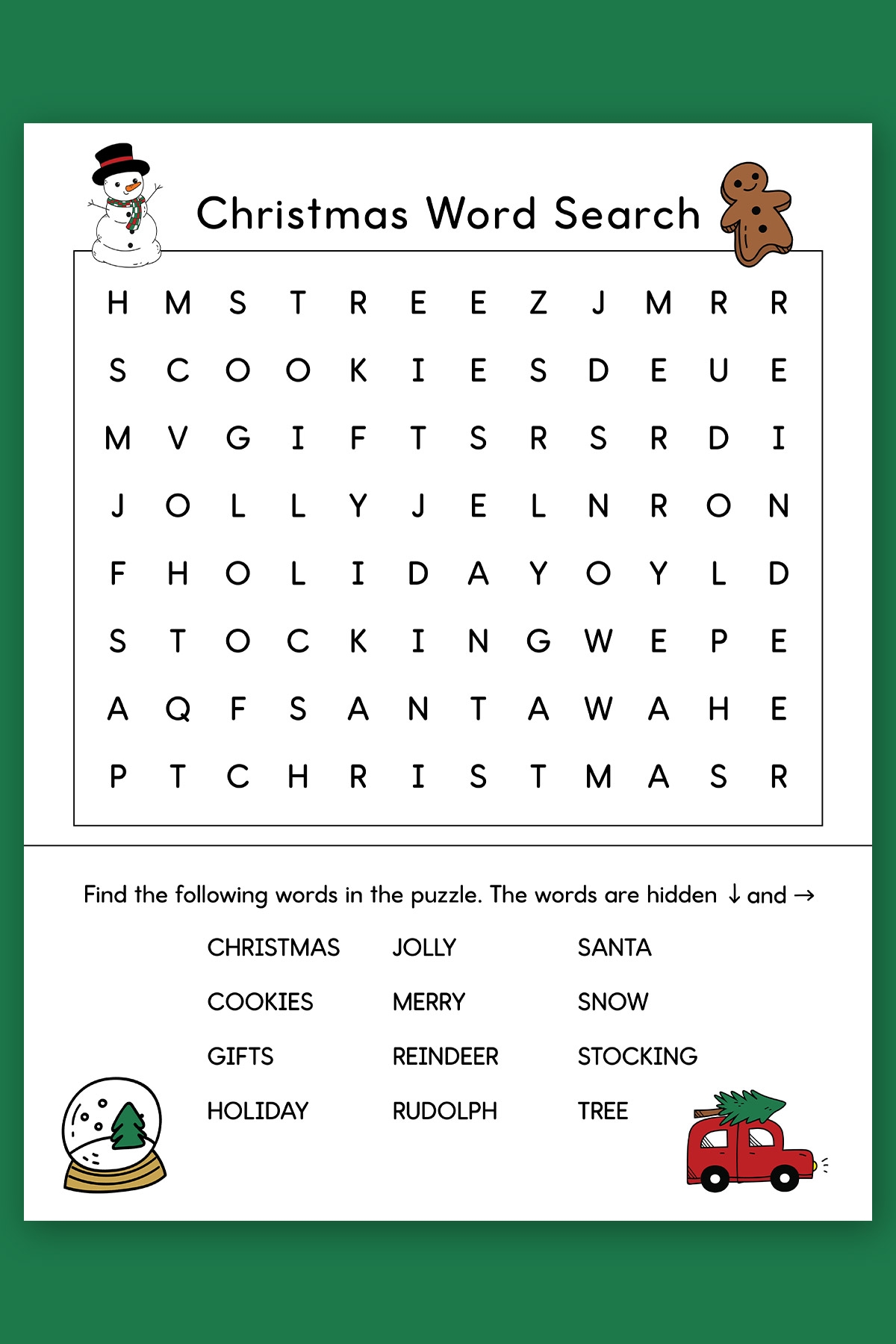 Christmas word find printable free example 5 Mom Envy
