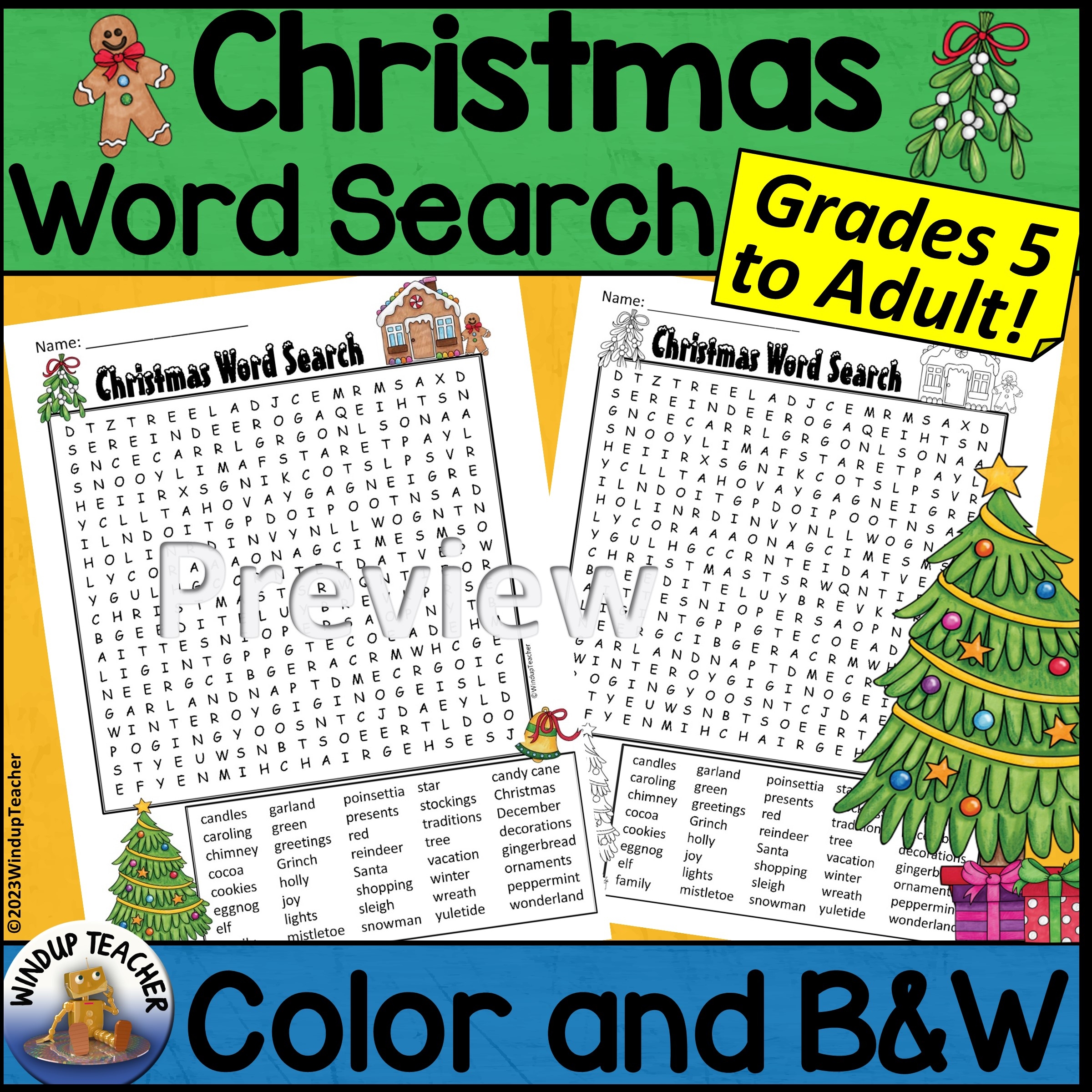 Christmas Word Search Activity Hard For Grades 5 To Adult Made By Teachers