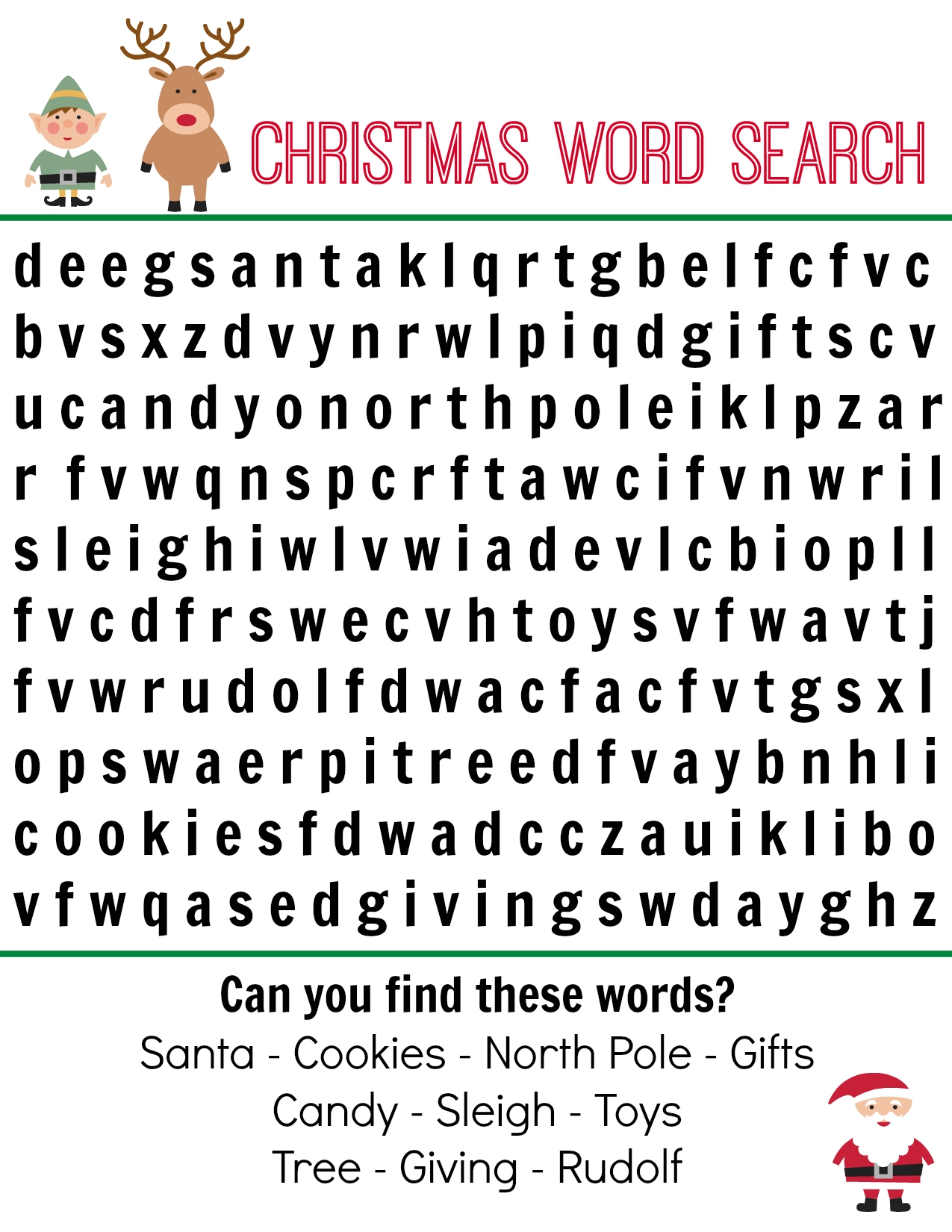 Free Printable Christmas Word Searches Free Printable Christmas Word Searches