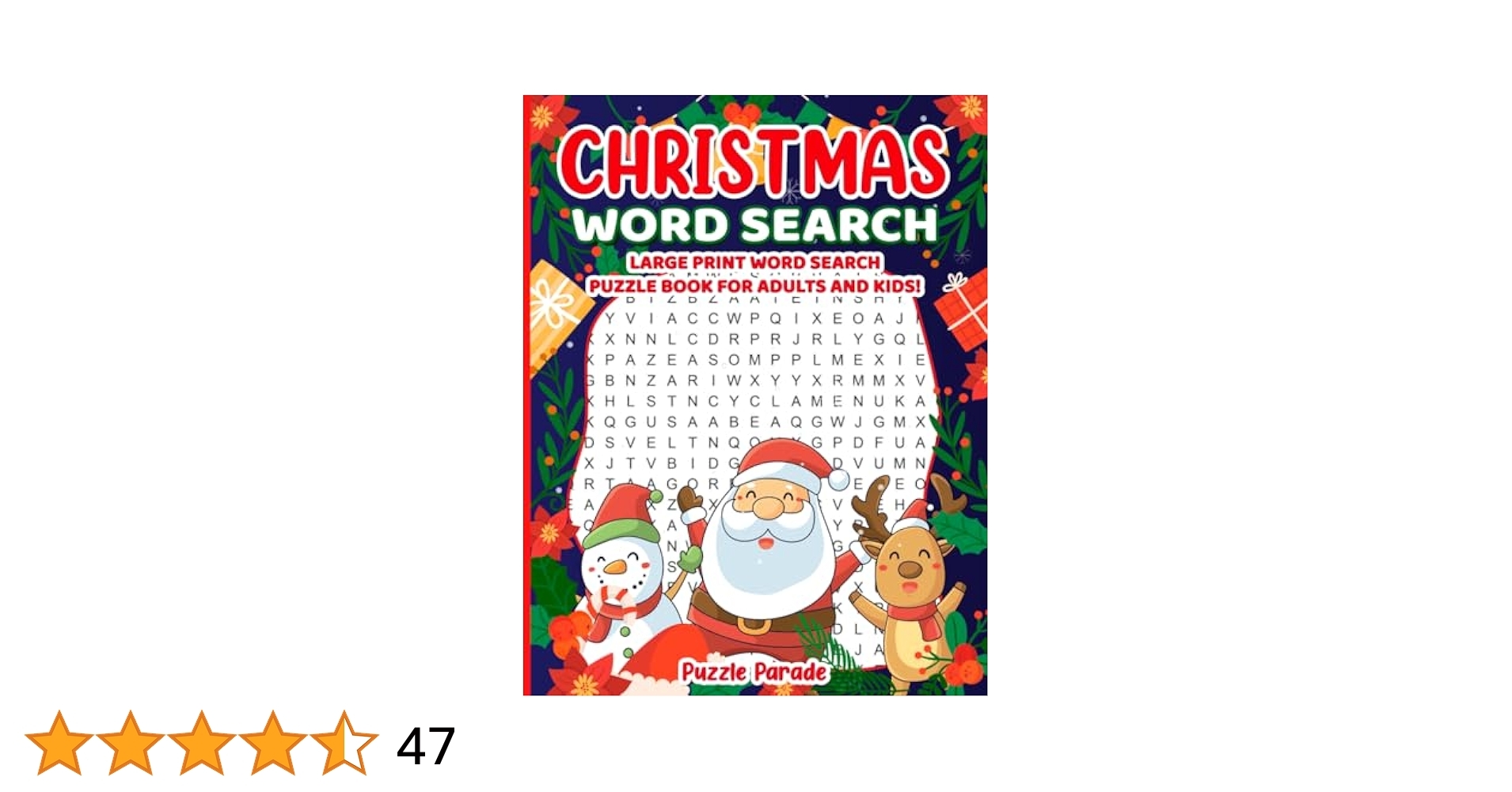 Christmas Word Search Large Print Word Search Puzzle Book For Adults And Kids Parade Puzzle Green Huxley 9781790512355 Amazon Books